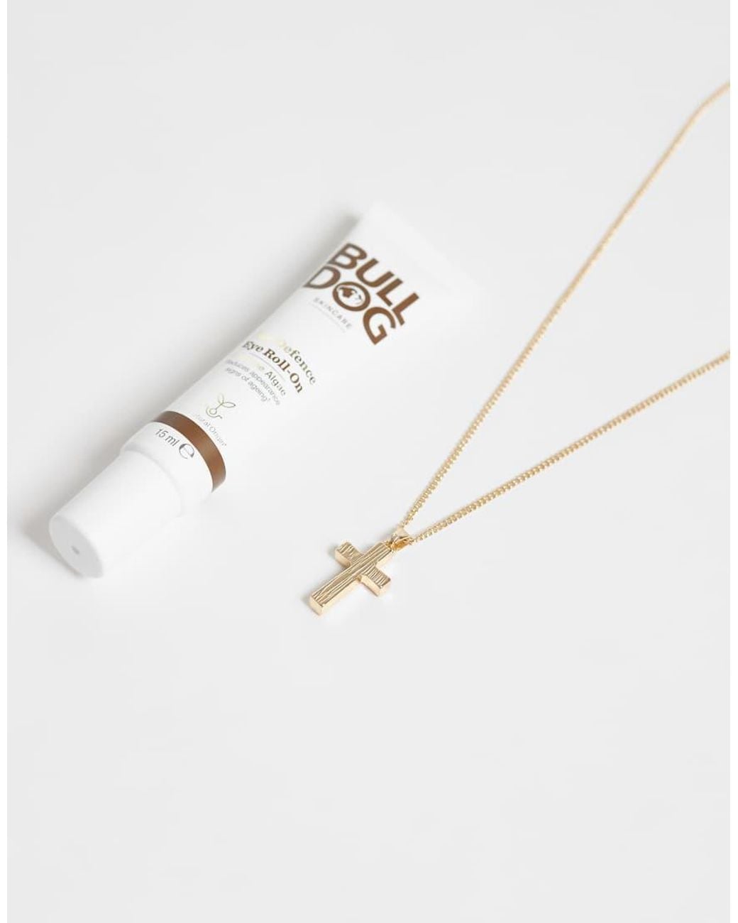 ASOS White Cross Pendant Necklace for men
