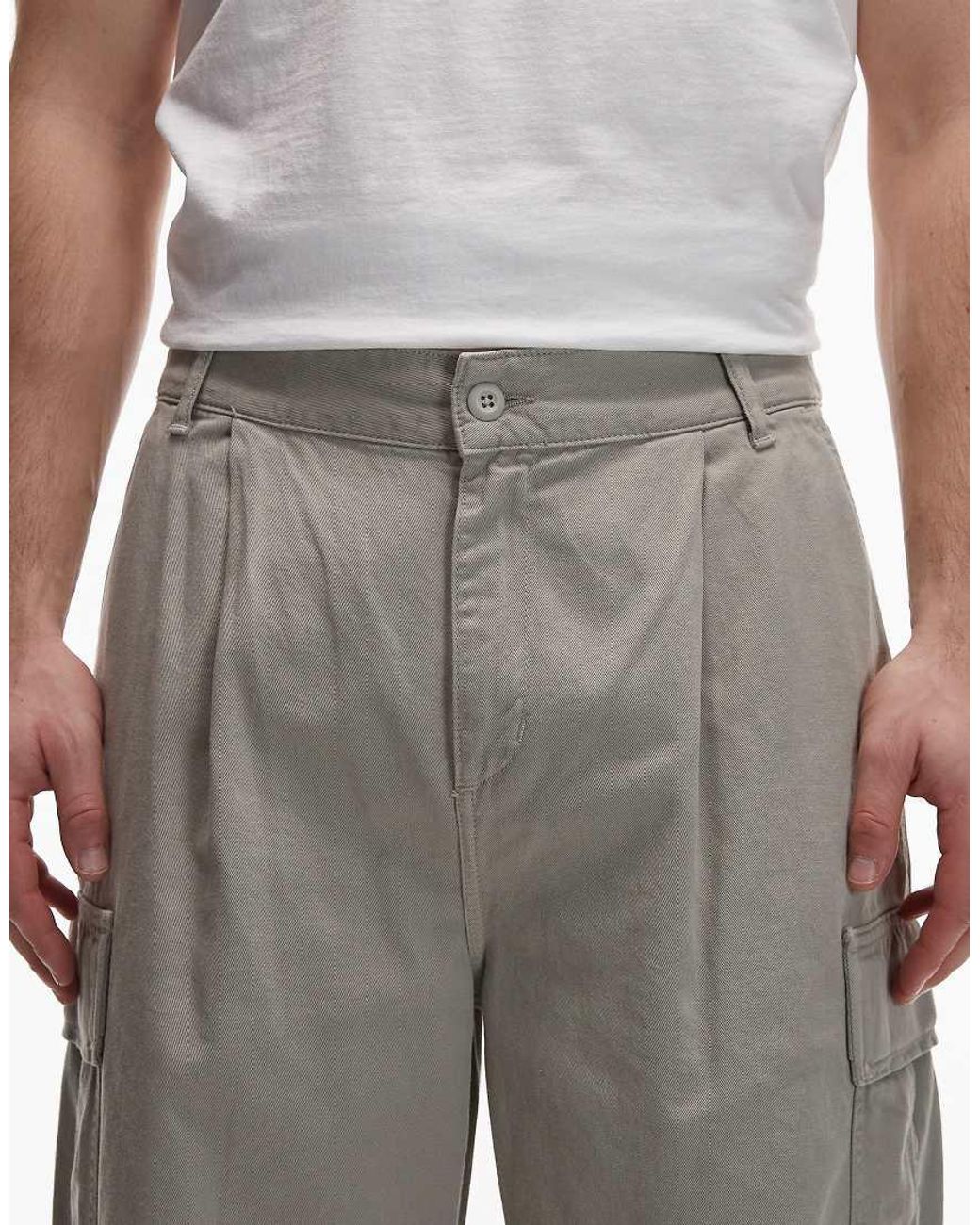 Carhartt Gray Cole Relaxed Cargo Trousers for men