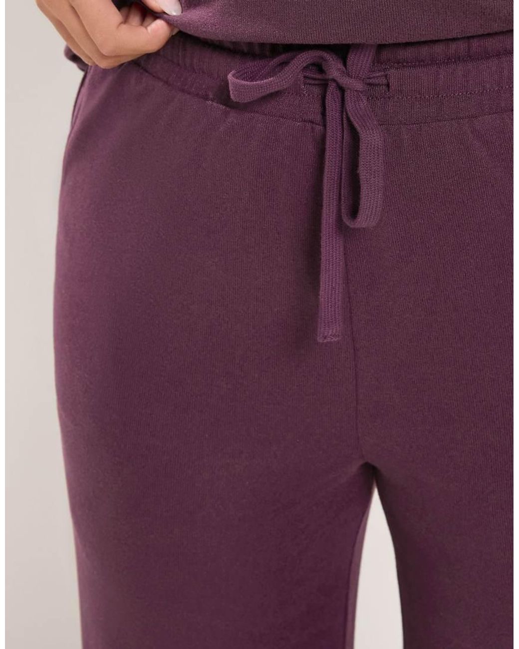 Yours Clothing Purple Tie Waist Trousers