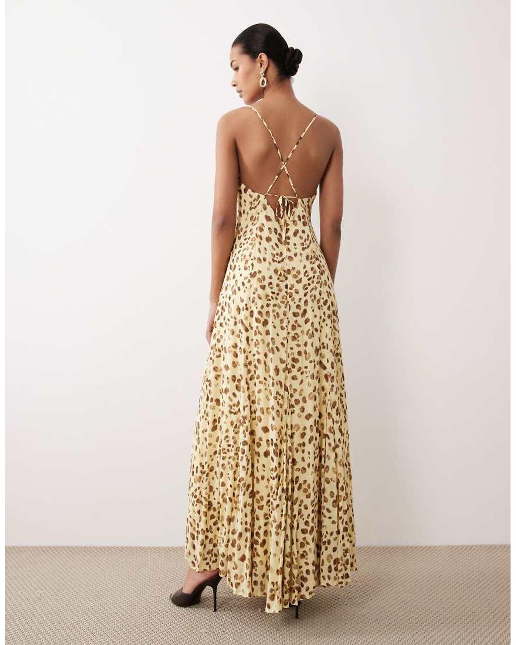 Nobody's Child Natural Kiki Cami Open Tie Back Maxi Dress