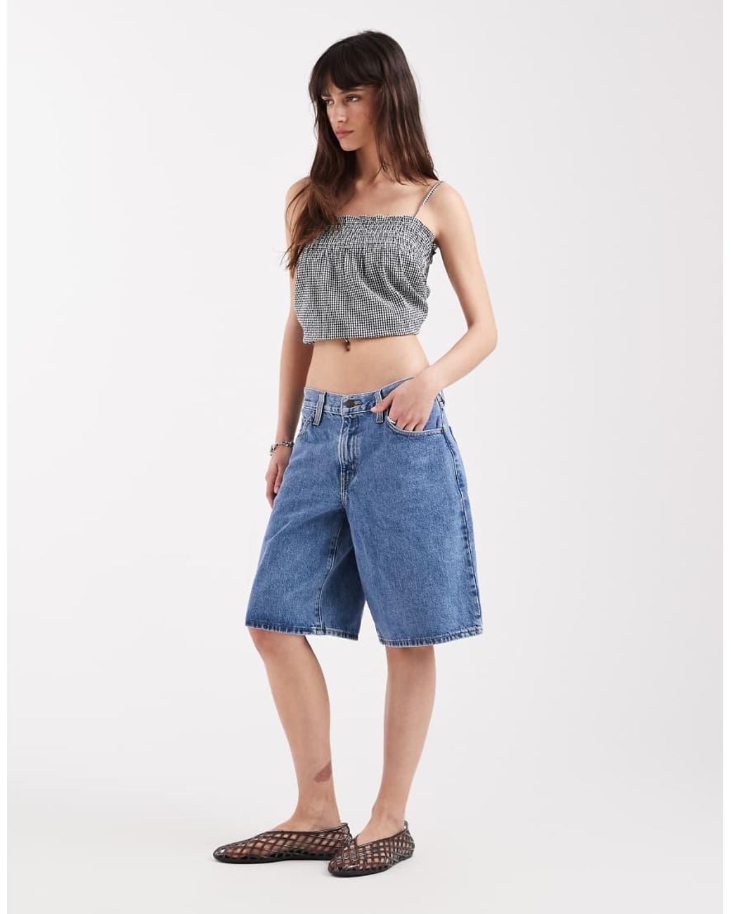 Levi's Blue Middy Denim Jorts