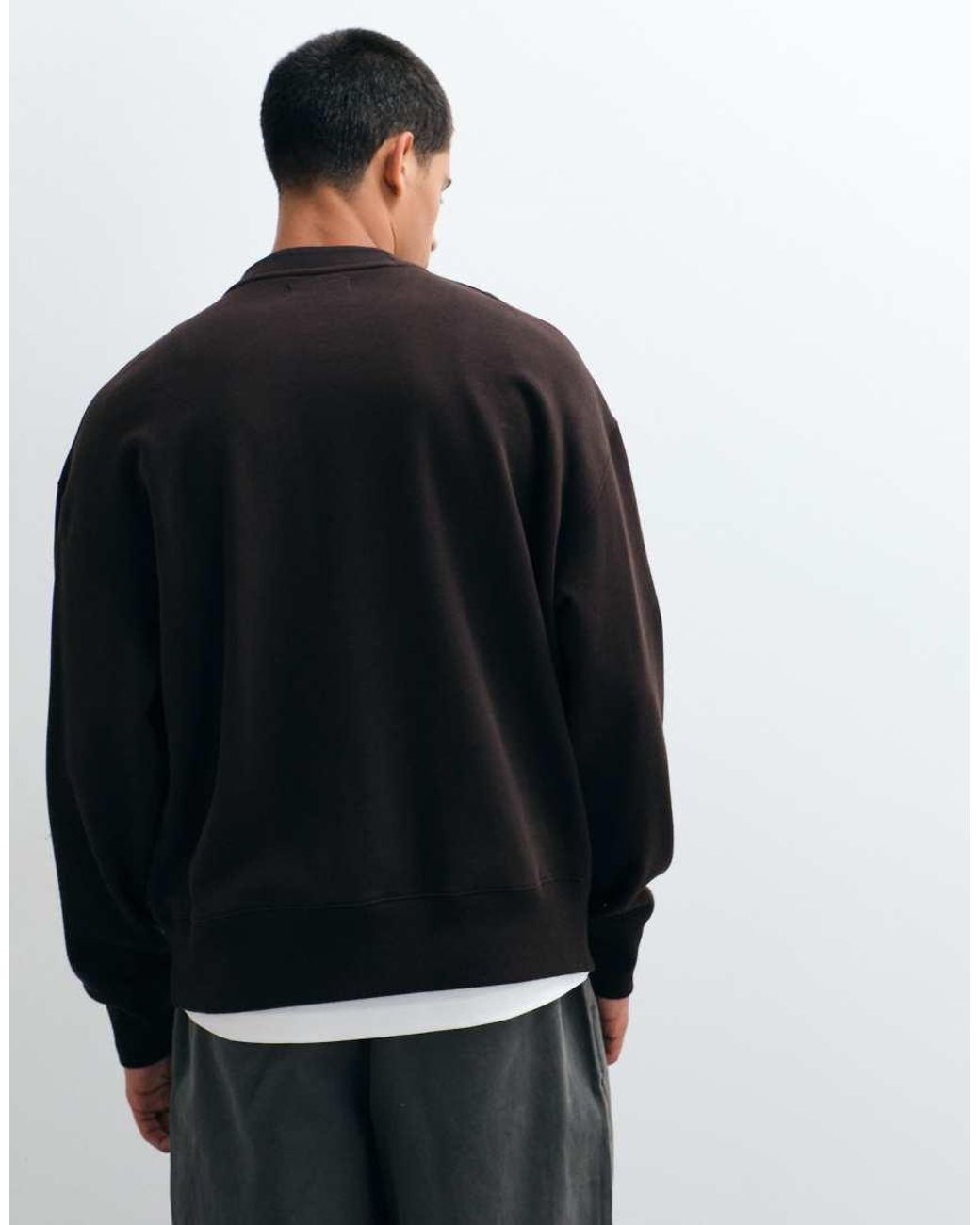Fred Perry Black Tipped Crewneck Sweatshirt for men