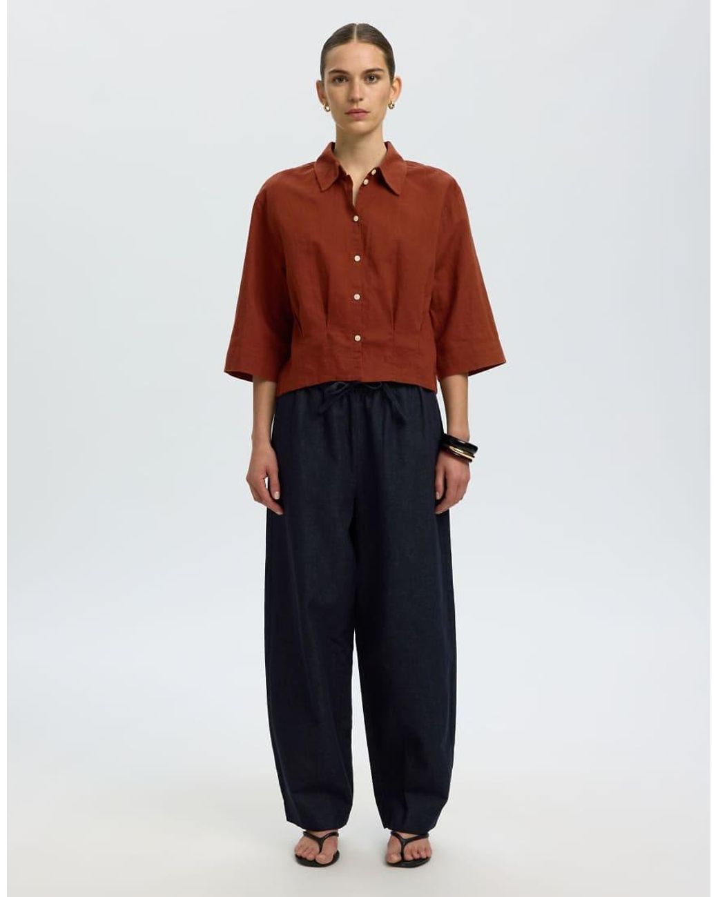 SELECTED Red Short Sleeved Shirt