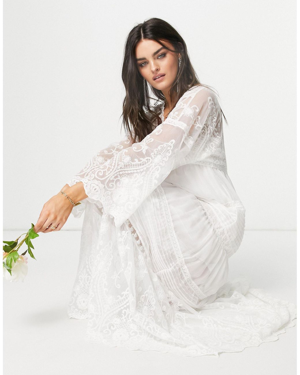 Y.A.S Bridal Maxi Dress in White | Lyst Australia