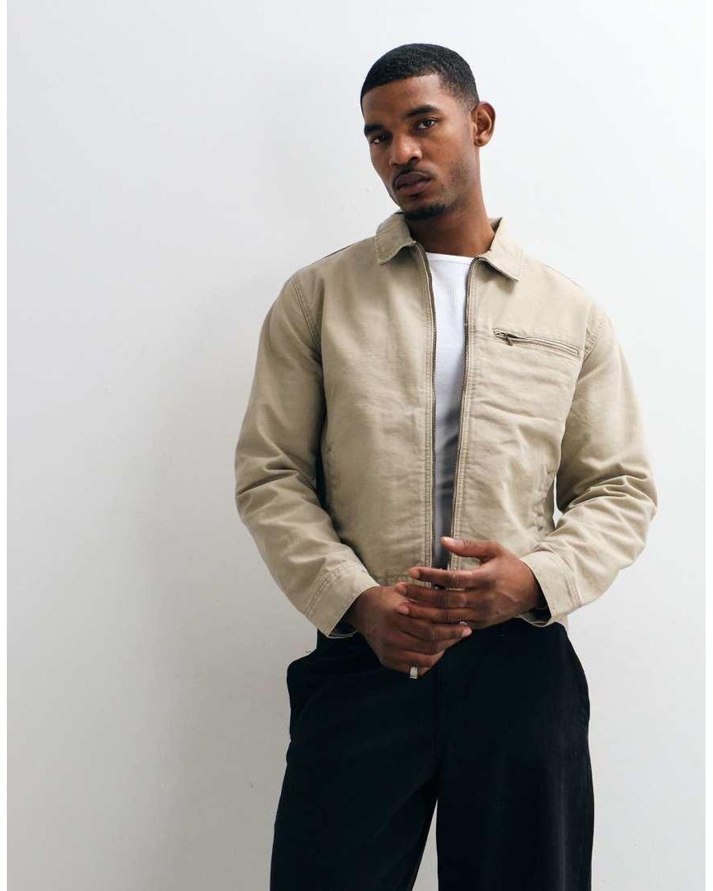 Levi's Natural Garage Zip Through Jacket for men