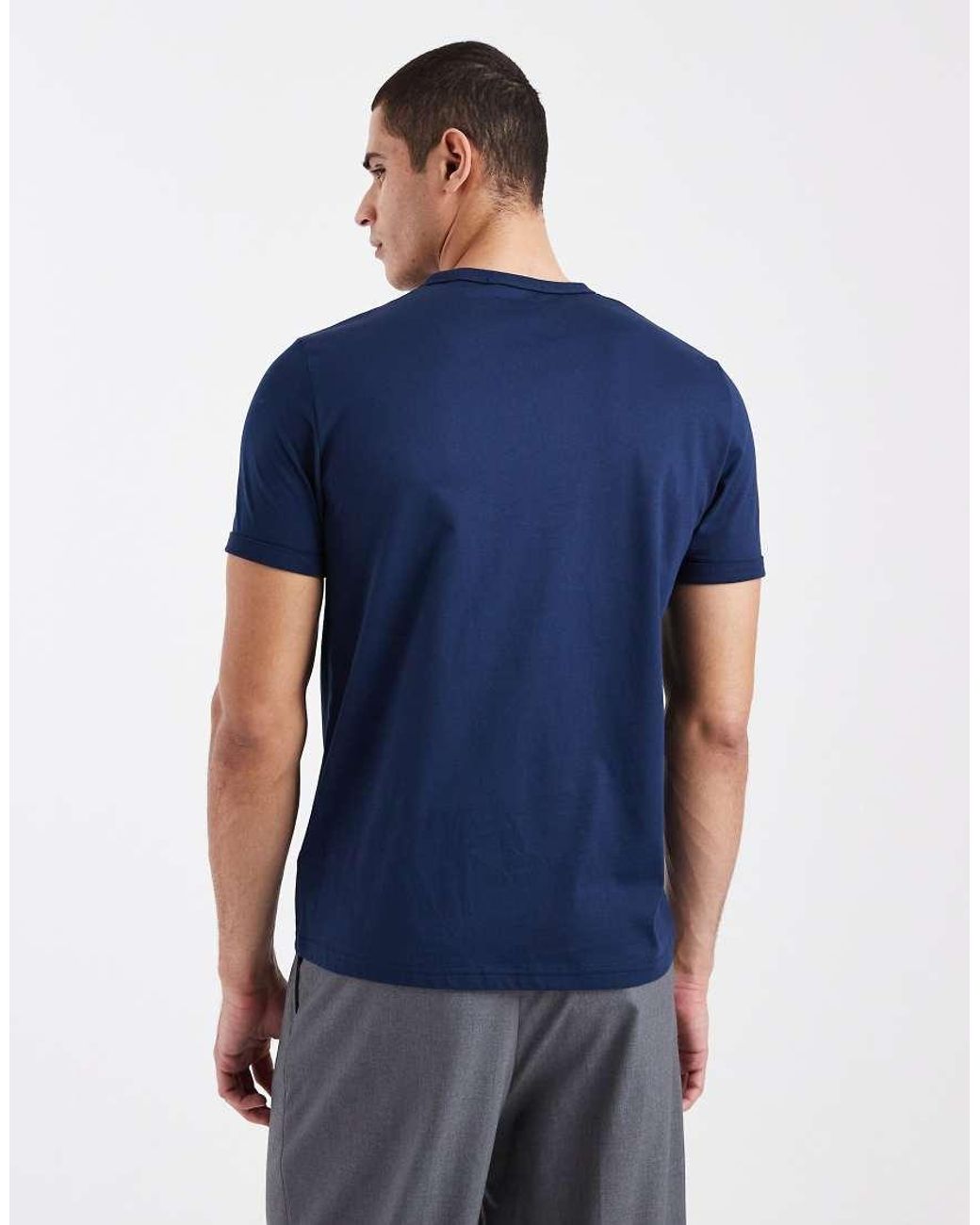 Fred Perry Blue Logo Ringer T-shirt for men