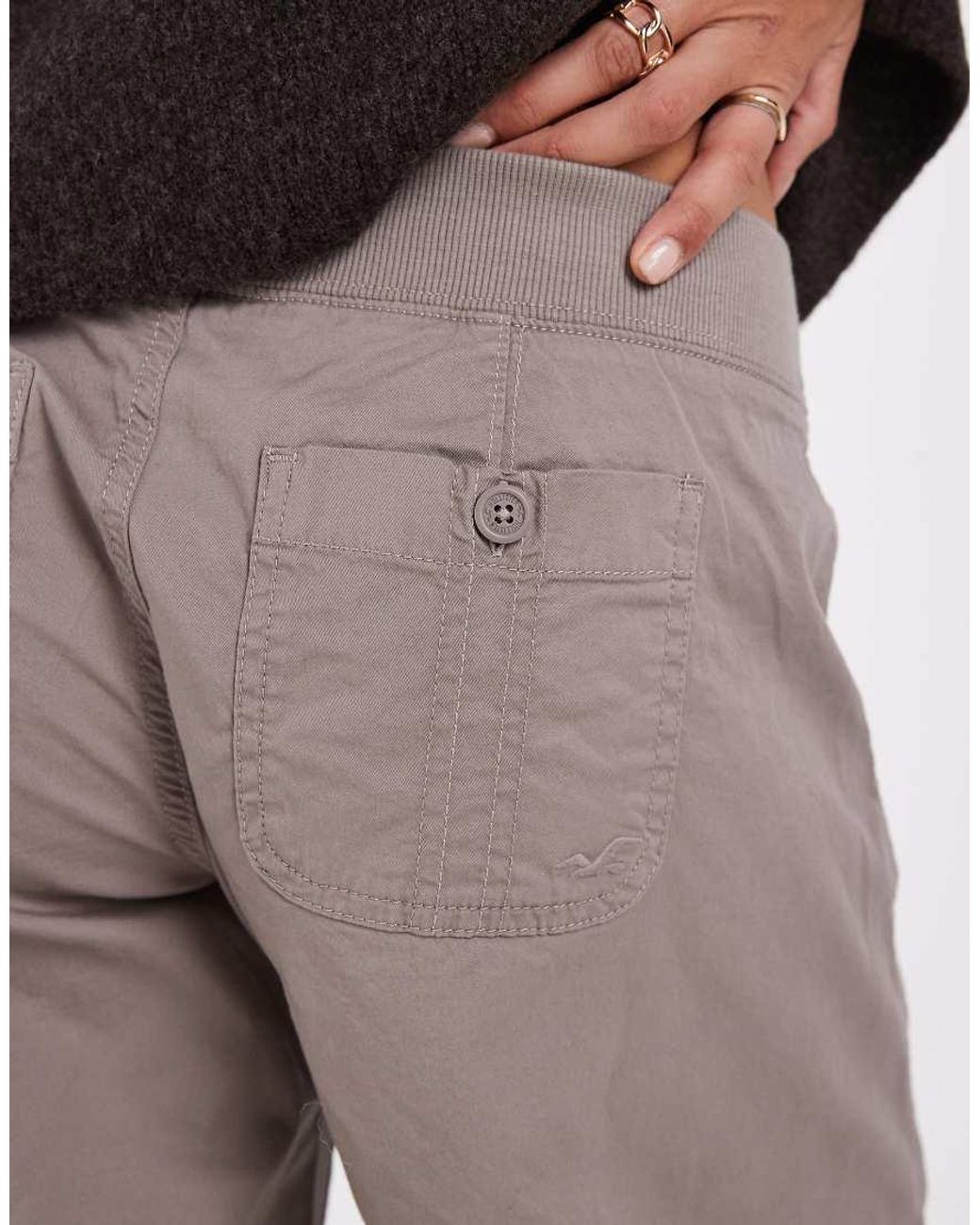 Hollister Natural Uy2k Low Rise Flared Utility Pants