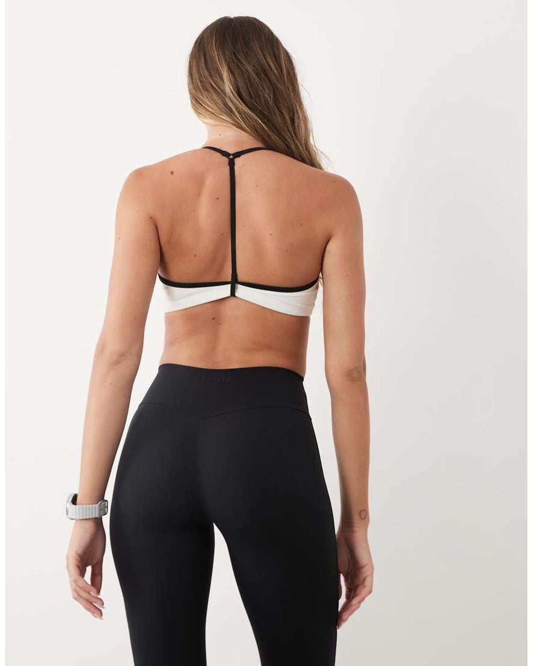 BO+TEE Black Soft Active Light Support Sweetheart Contrast Trim Sports Bra