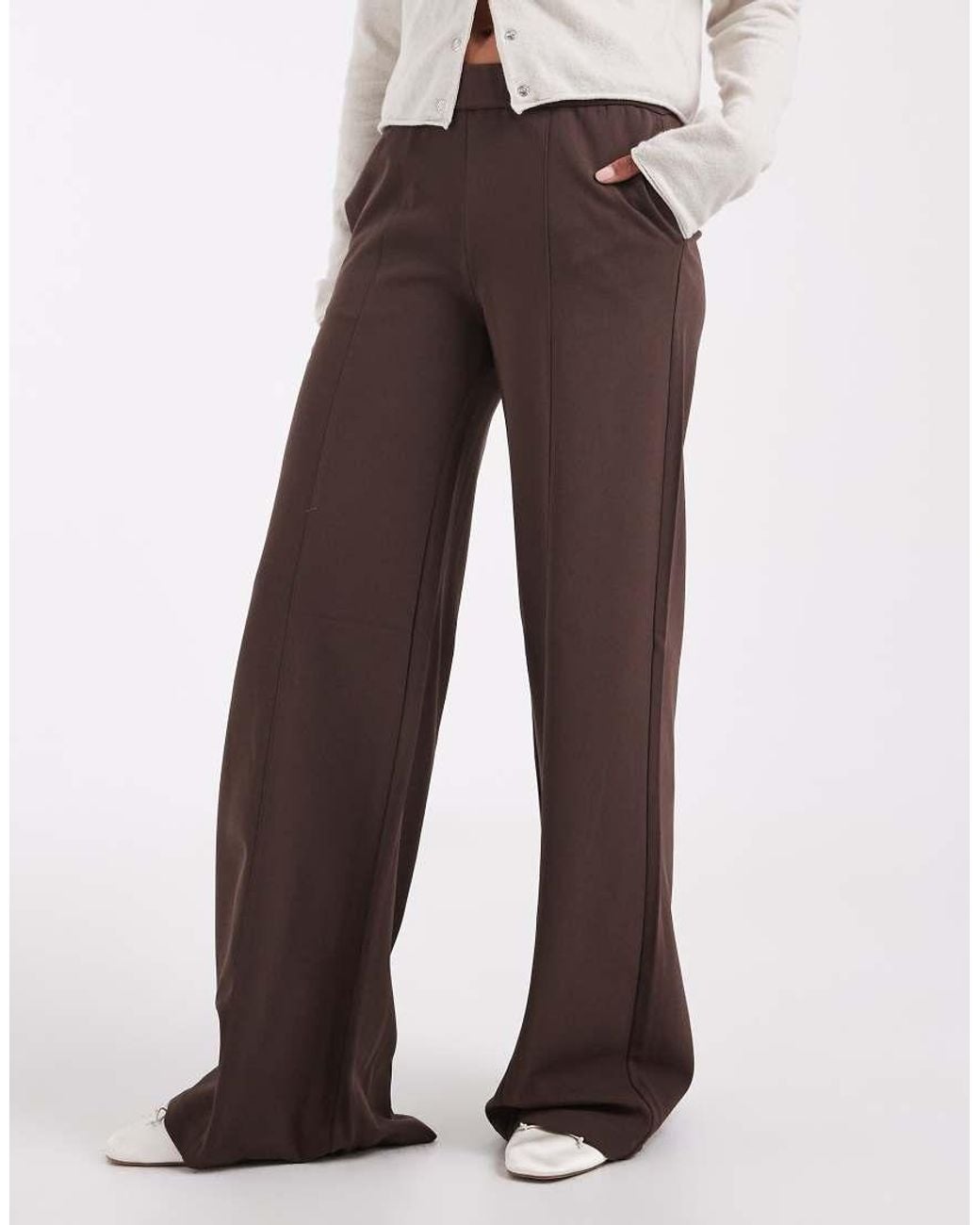 JJXX Brown Wide Leg Trousers