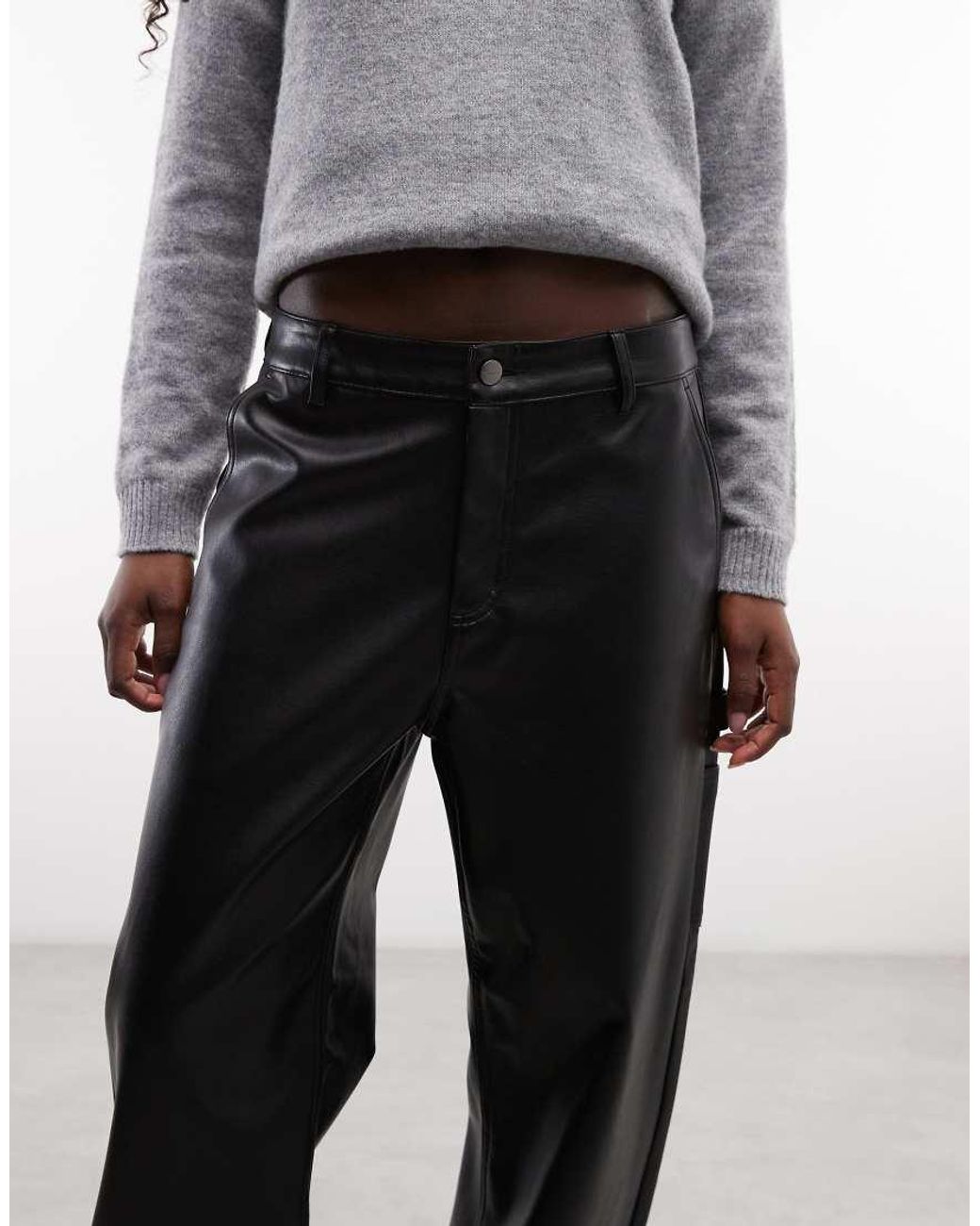Carhartt Gray Arizona Pu Leather Pants