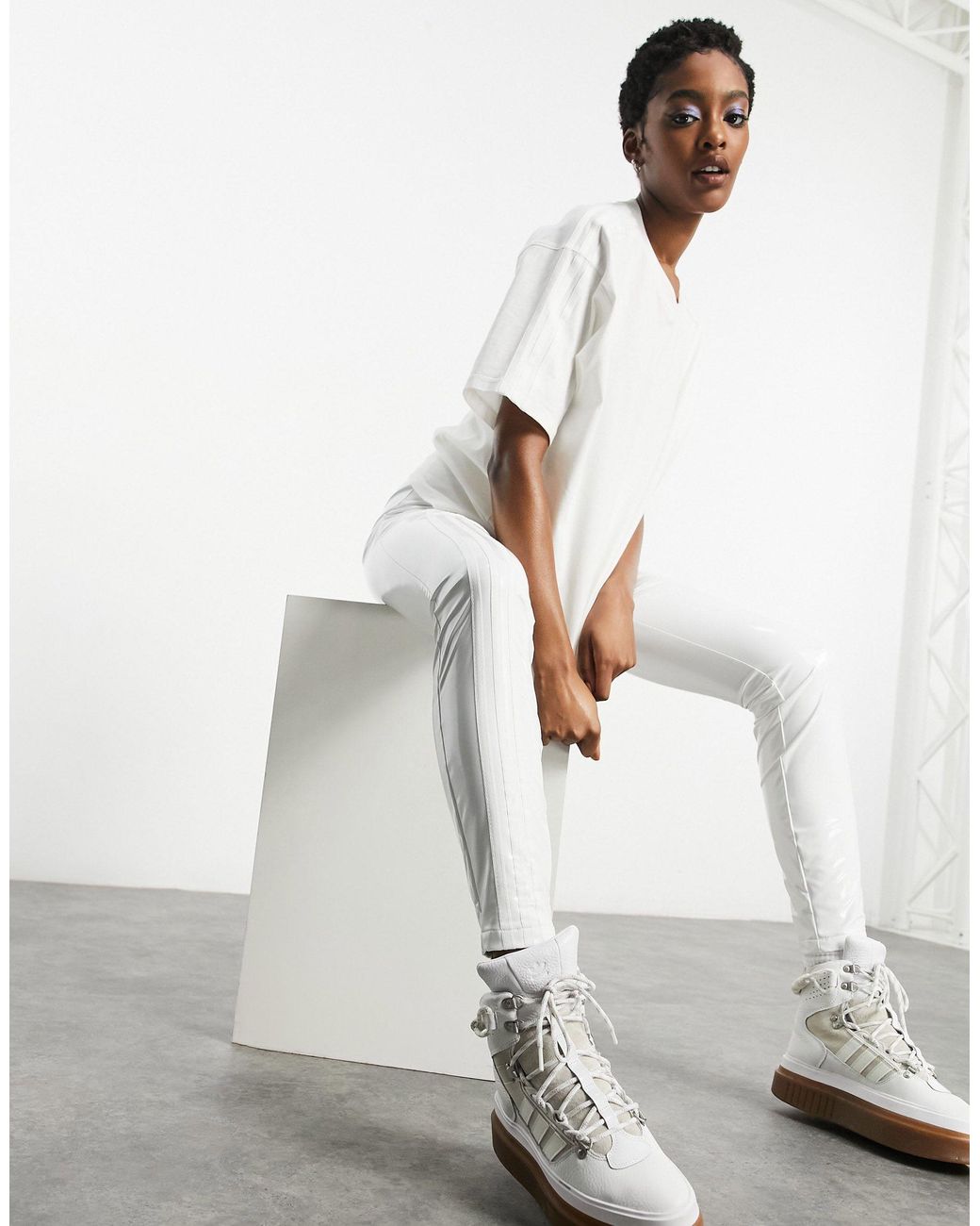 Ivy Park Adidas x – Latex-Hose in Weiß | Lyst AT