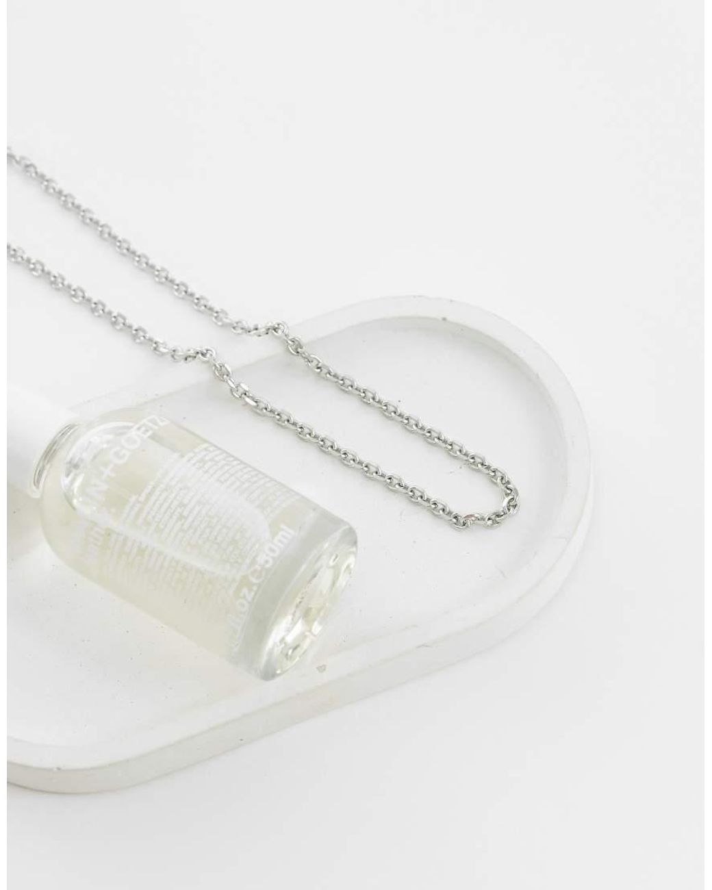 ASOS White Waterproof Stainless Steel Link Chain Necklace for men