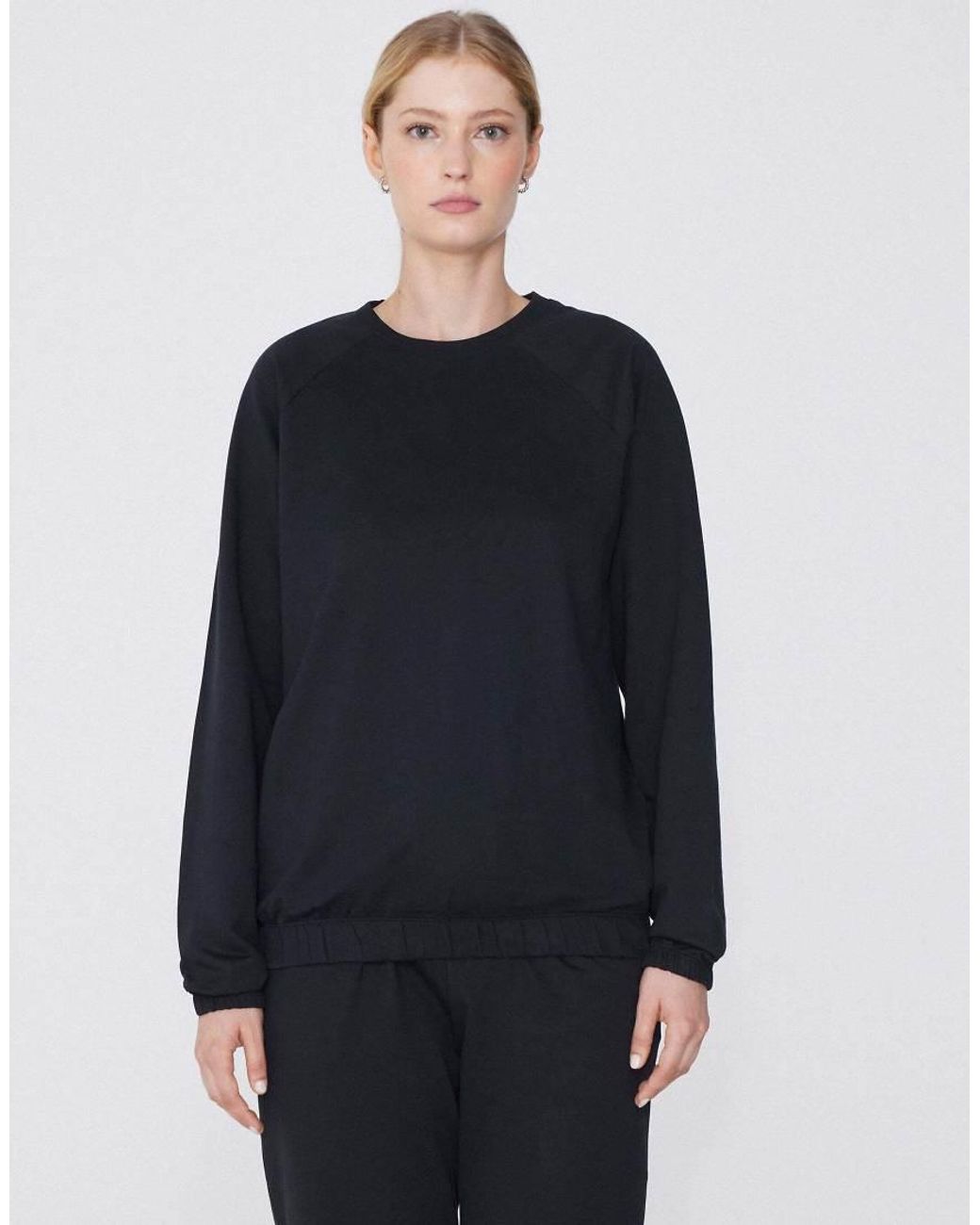 Tezenis Blue Long-Sleeved Rounded Neck Top With Cuffs