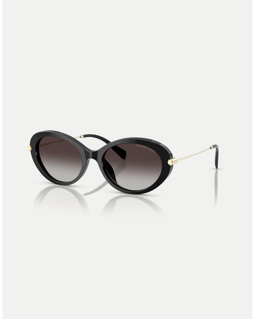 Michael Kors Black Rockaway Oval Sunglasses With Lens
