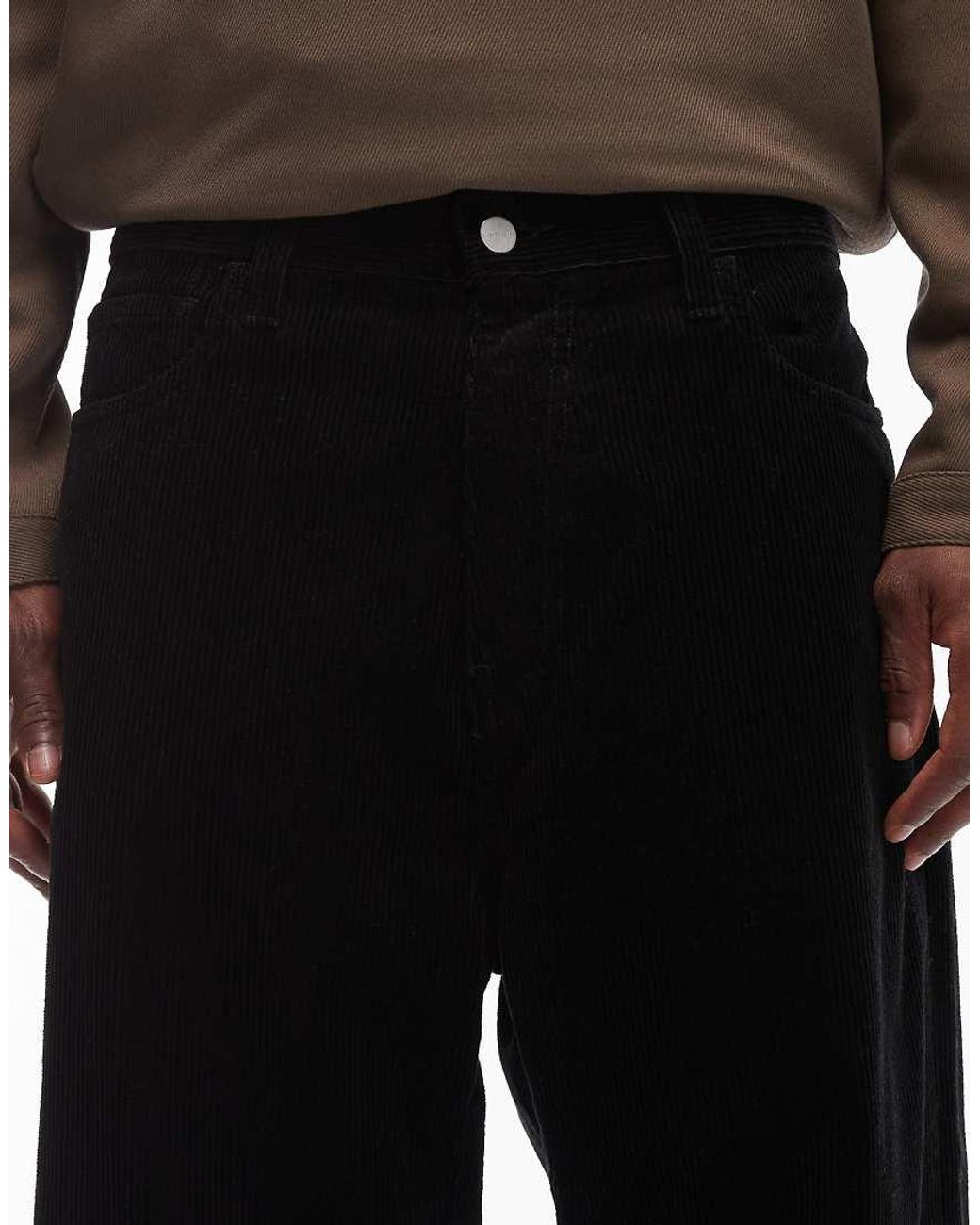 Carhartt Black Landon Loose Tapered Corduroy Trousers