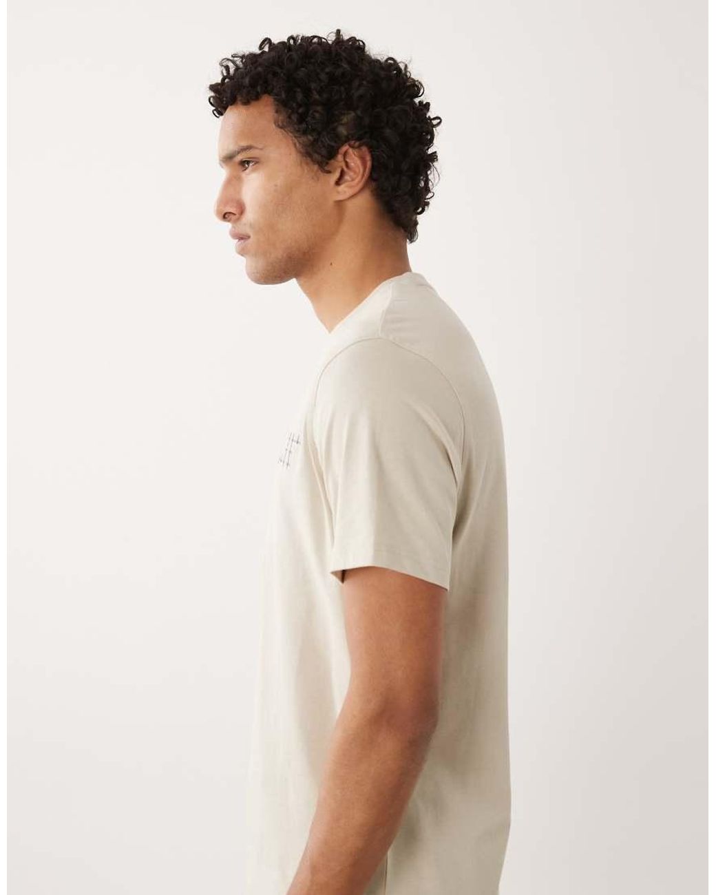 Barbour Natural Kilnwick Tartan Check Logo T-shirt for men