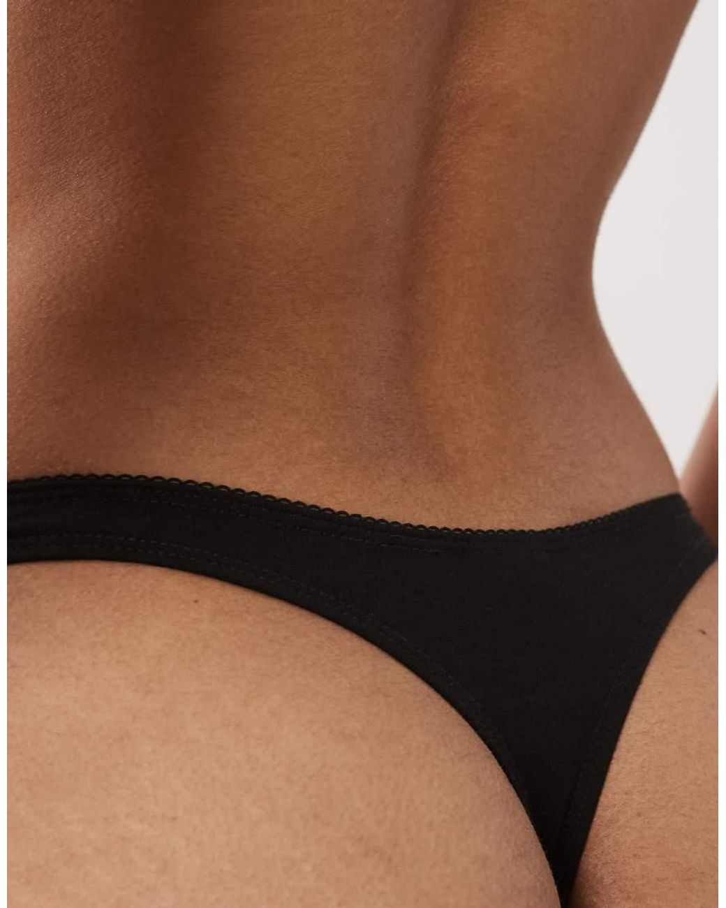Cotton On Black Cotton Thong