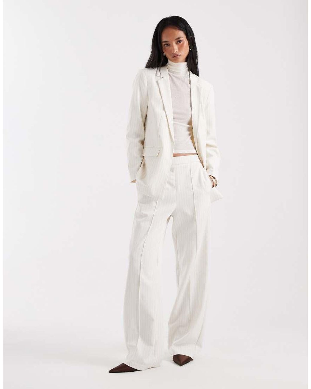 Pieces Natural Tailored Oversized Blazer Co-Ord