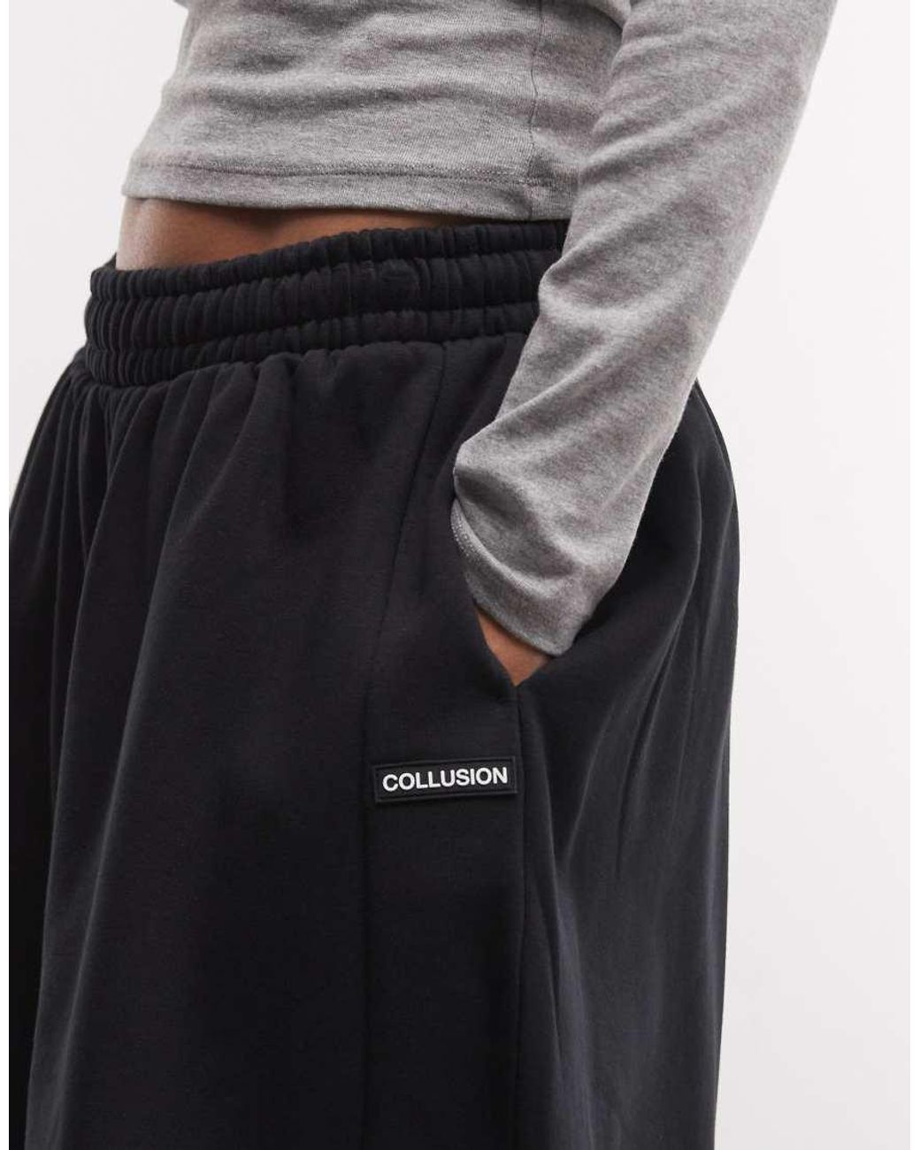 Collusion Black Xl baggy jogger