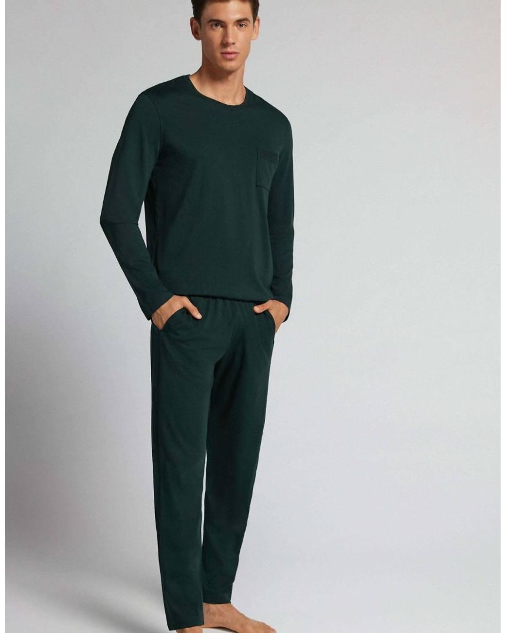 Intimissimi Green Long Superior Cotton Pyjamas for men
