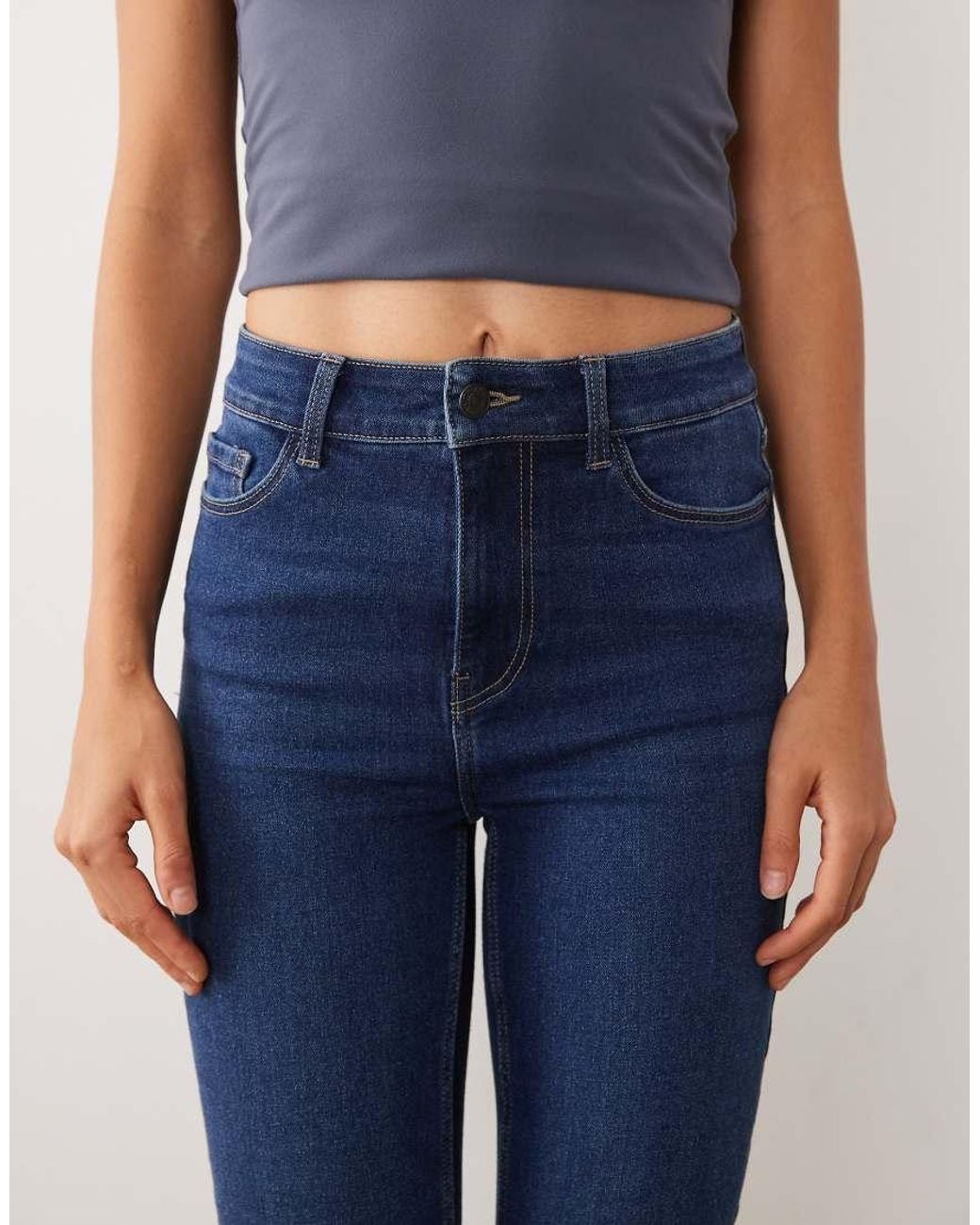 Jdy Blue Macy High Rise Flared Jeans