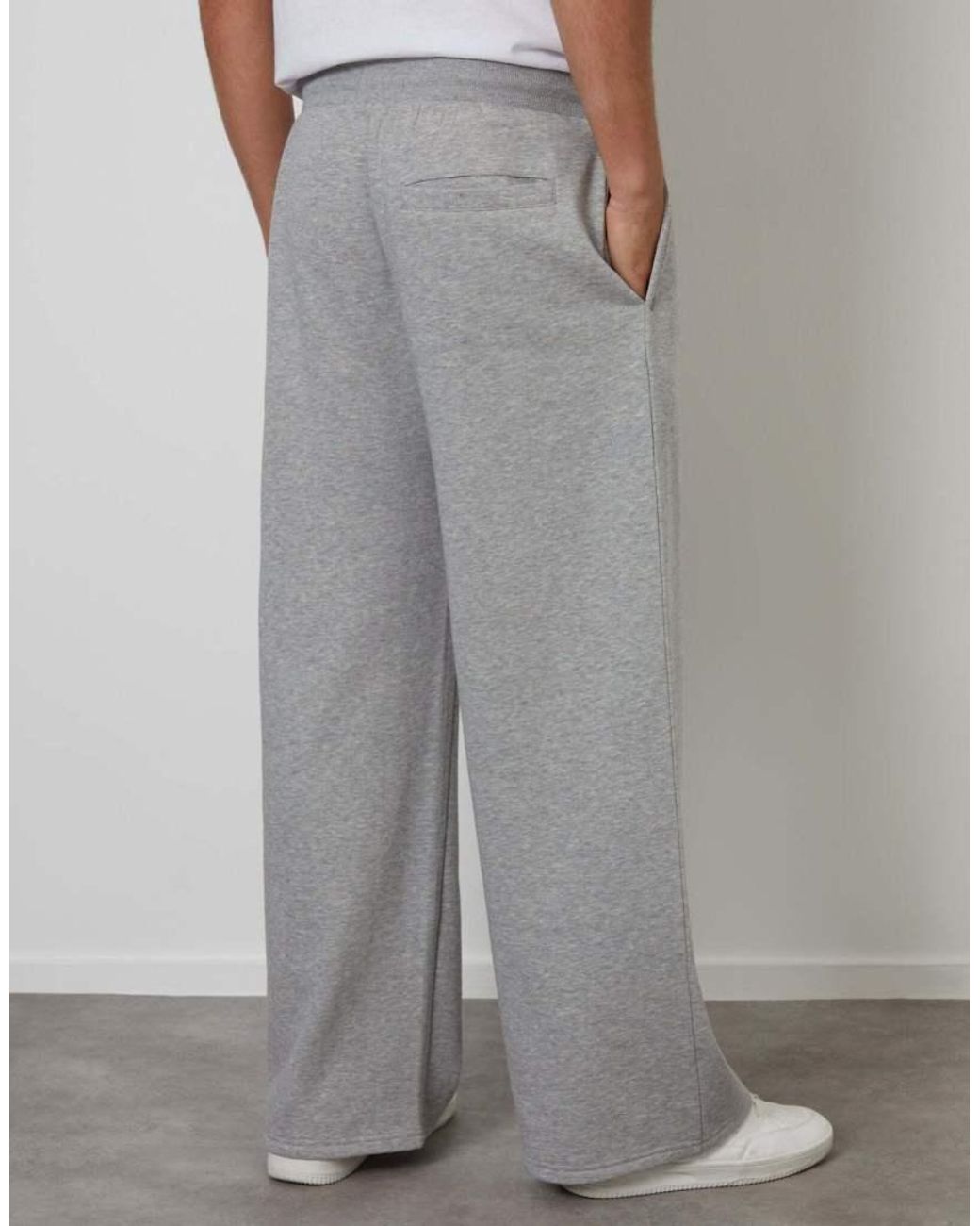 Threadbare Gray Wide Leg Joggers for men