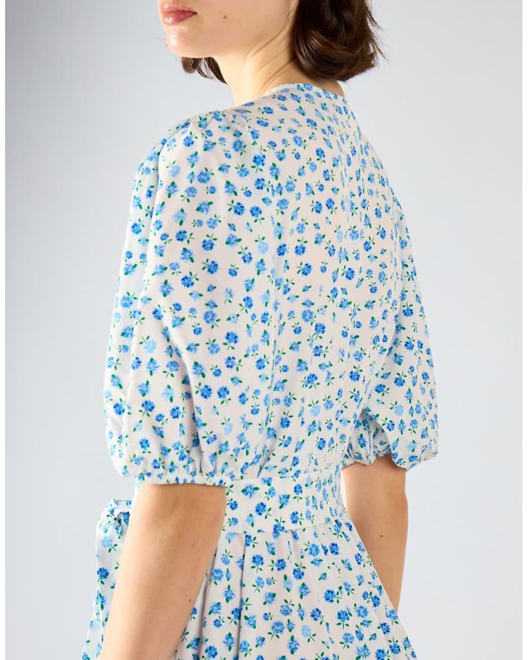 Glamorous Blue Wrap Midi Dress