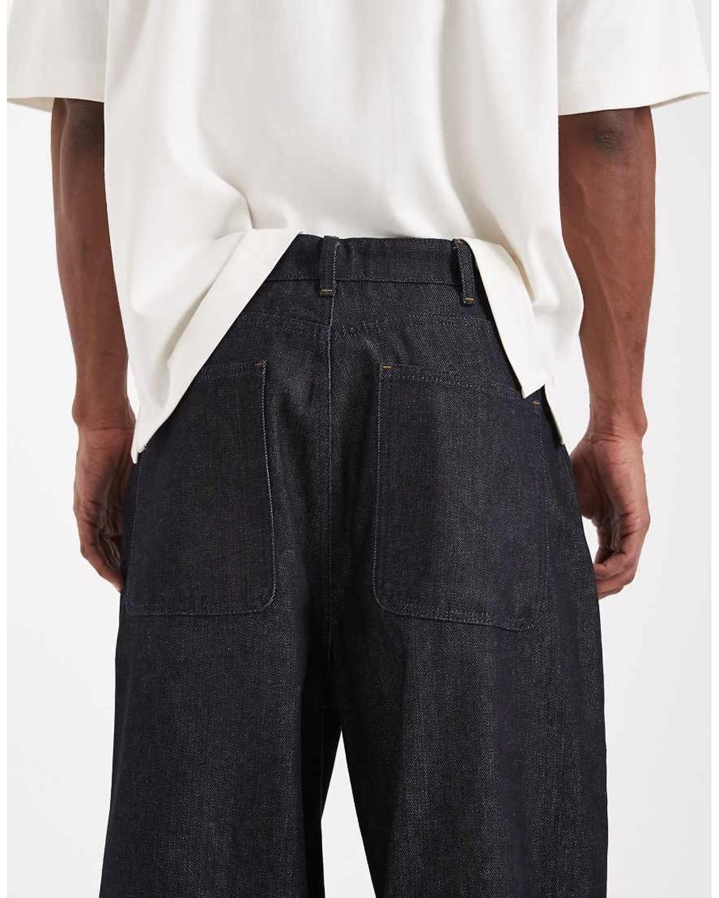 ASOS White Circular Design Collection Heavyweight Oversized baggy Jeans for men