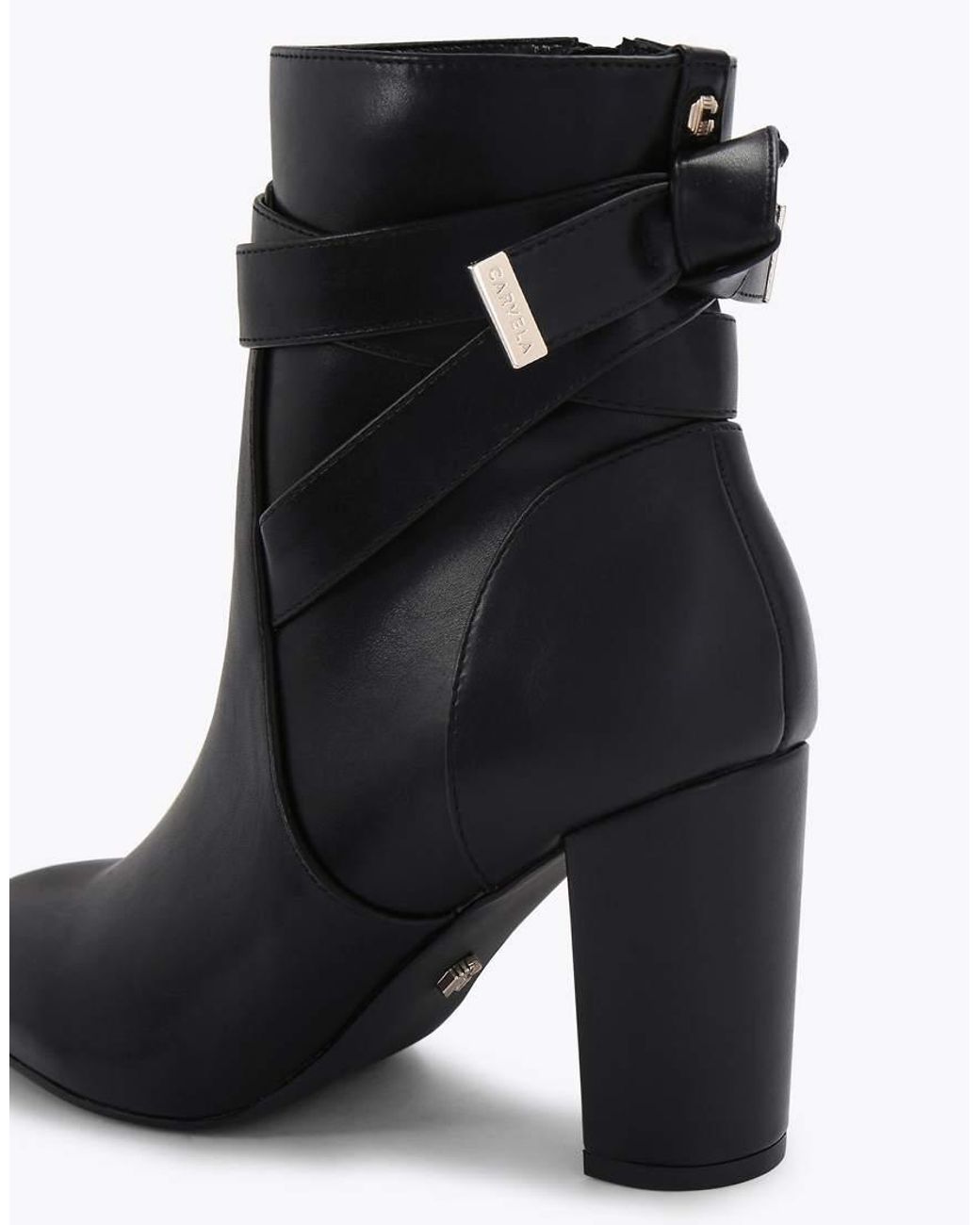Carvela Kurt Geiger Black Tempt Wide Fit Low Ankle Boots