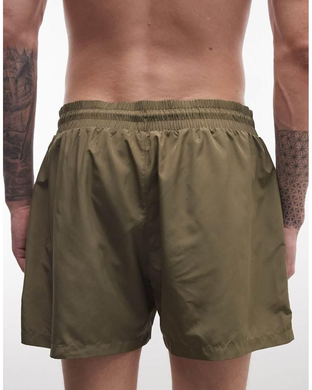 Collusion Green Swim Shorts for men