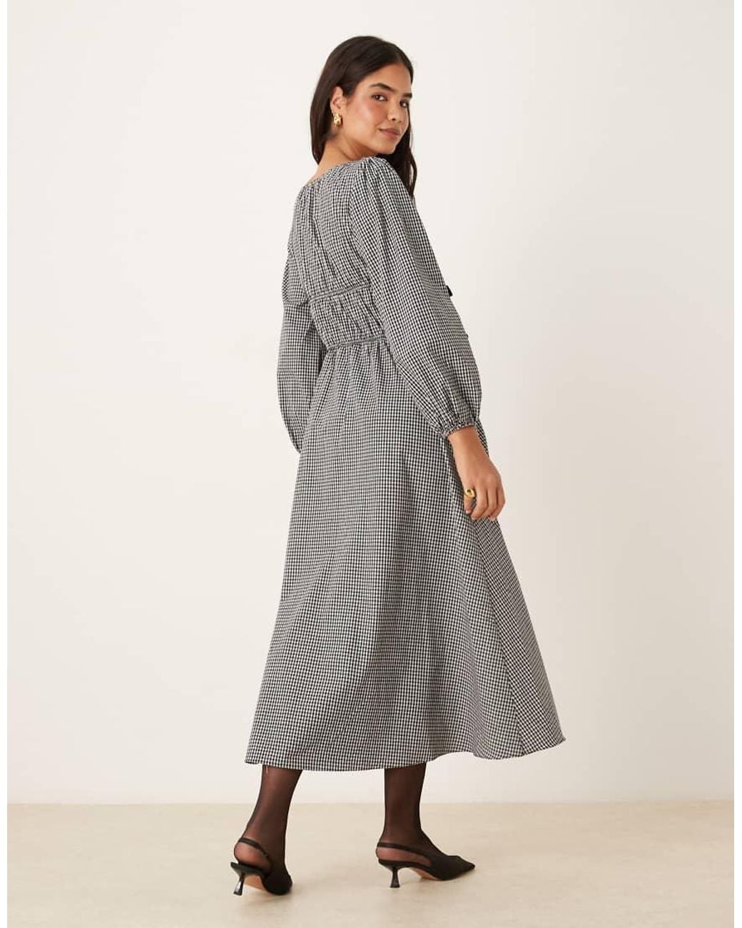 Glamorous Gray Tie Front Maxi Dress