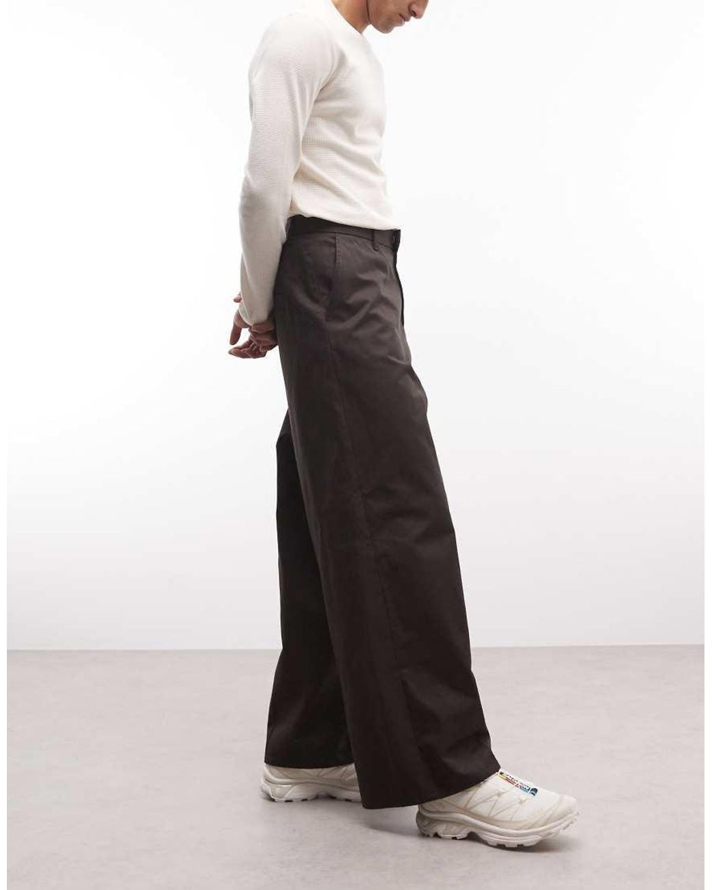 Weekday White Loose Fit Chino Trousers for men
