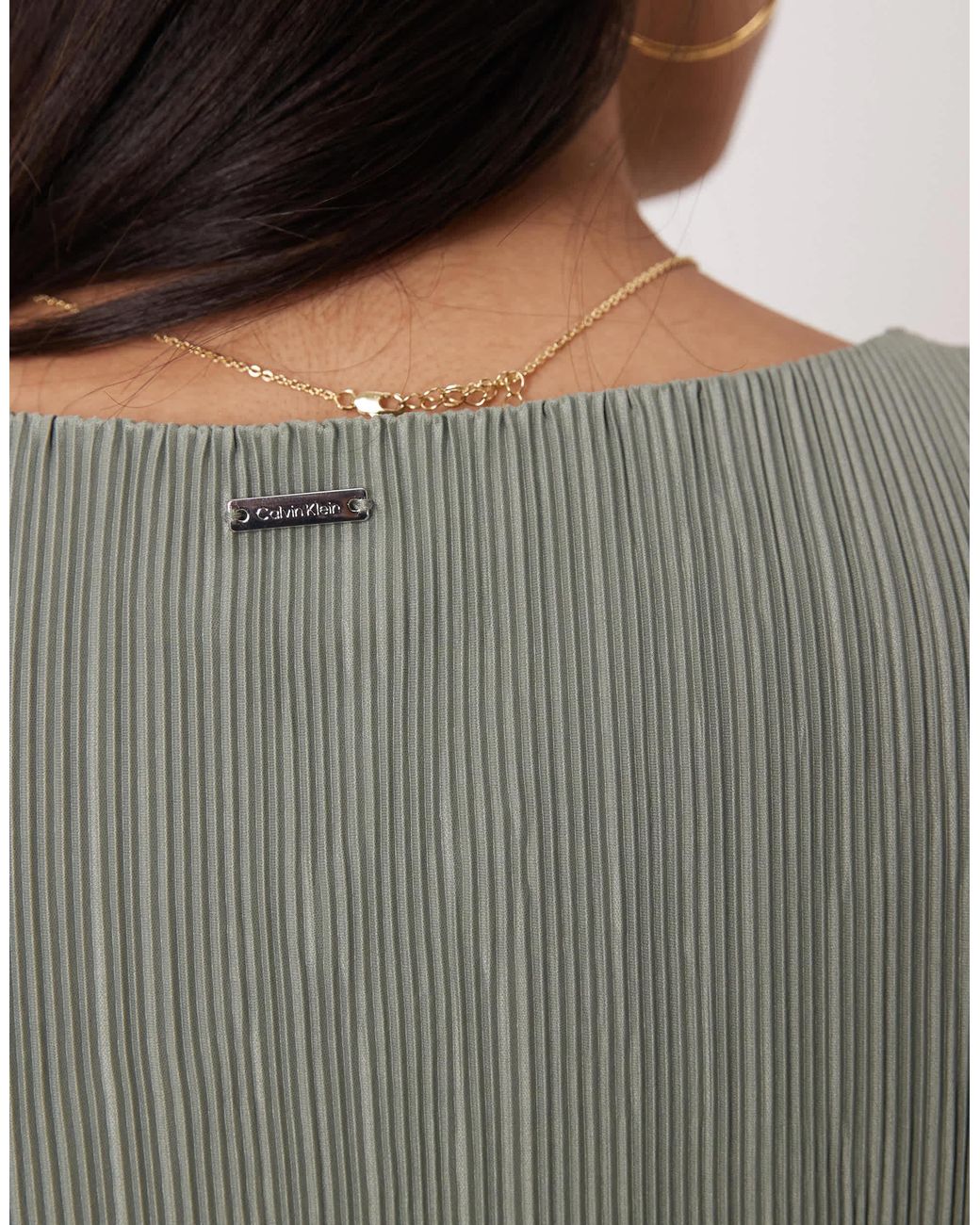 Calvin Klein Gray Plissé Tunic