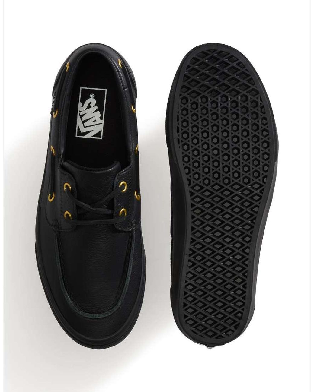 Vans Black 2-Eyelet Boat Shoe