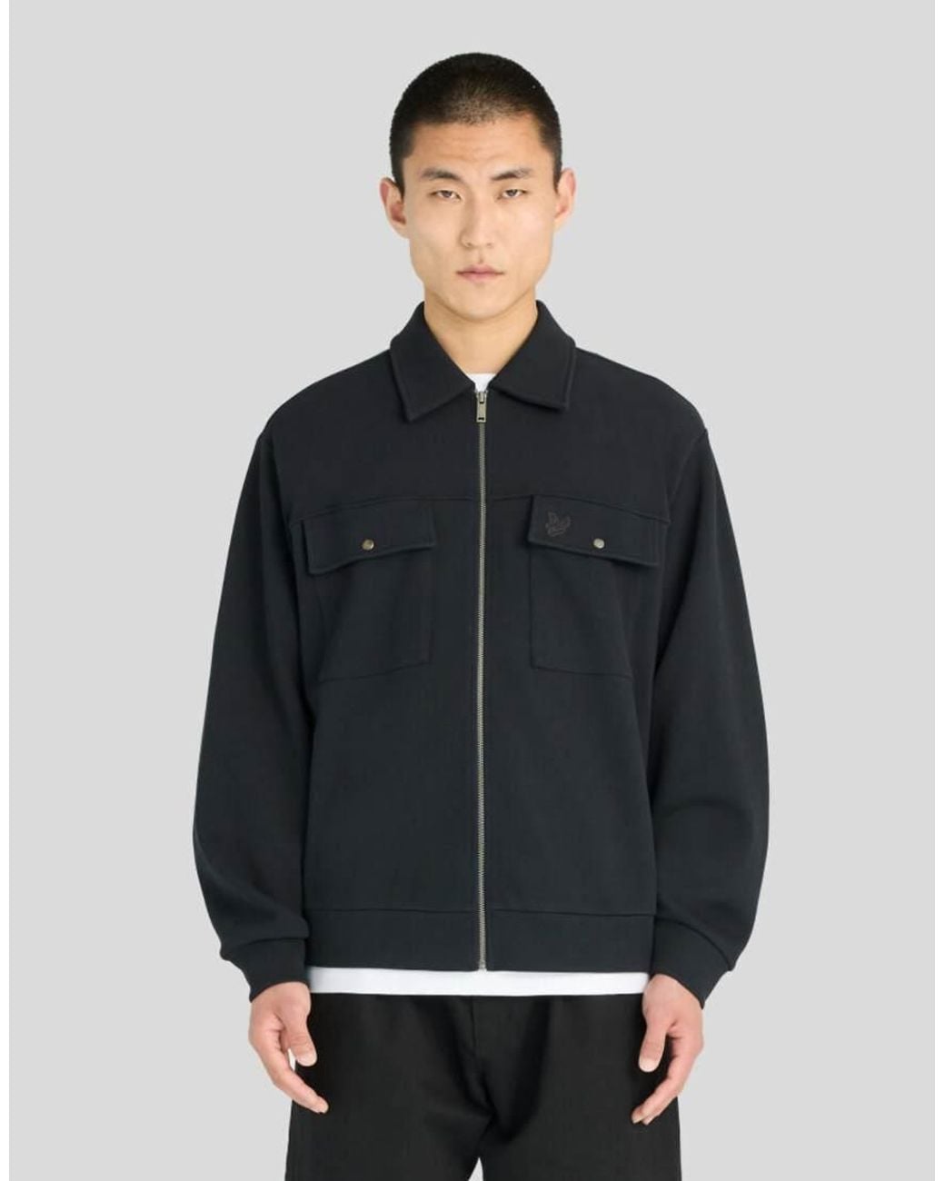 Lyle & Scott Blue Mid Layers Pique Interlock Overshirt for men