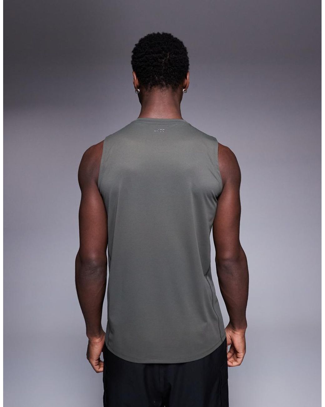 4505 Gray Icon Quick Dry Mesh Training Tank for men