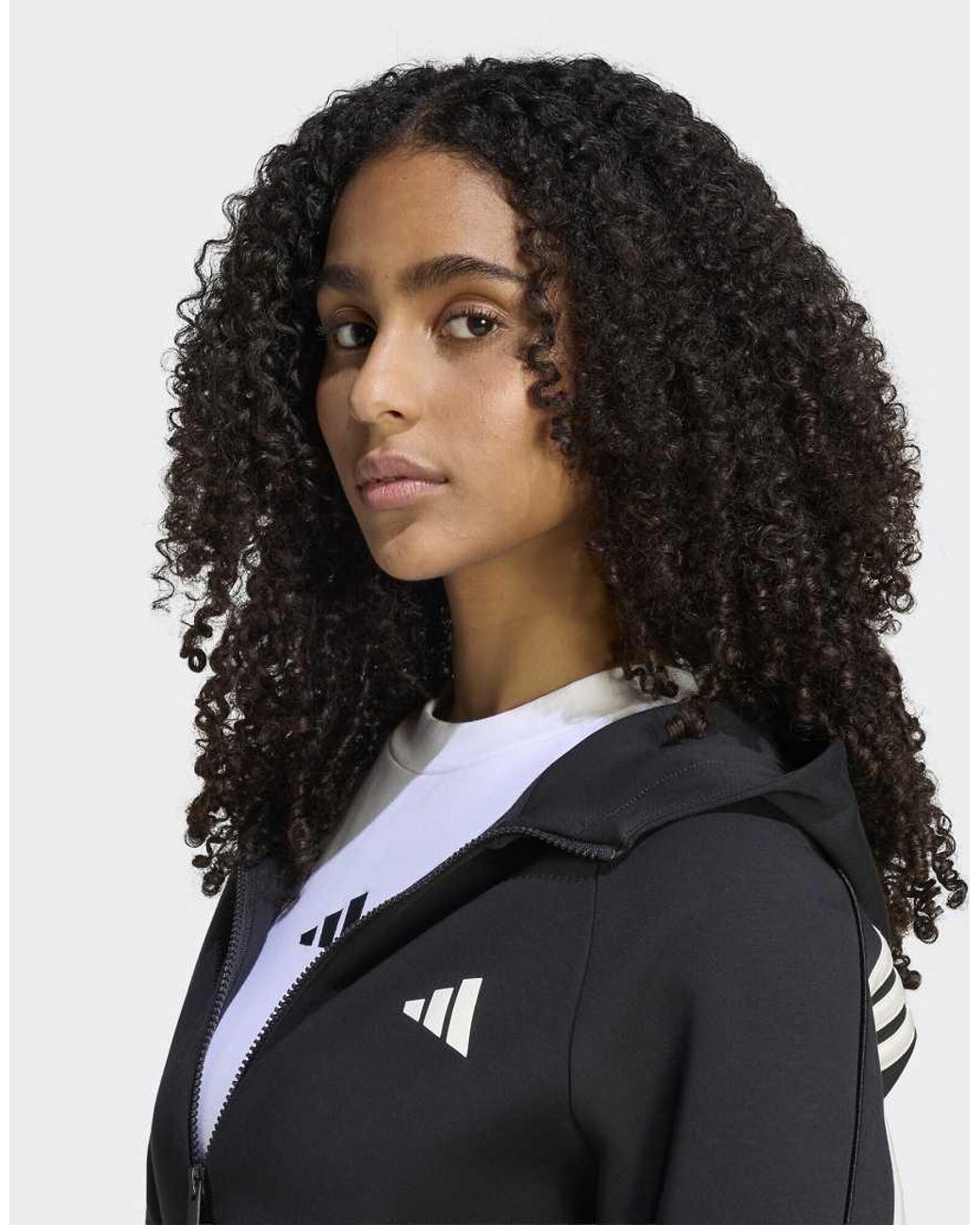 Adidas Originals Blue Stadium Three Stripes Full Zip Hoodie