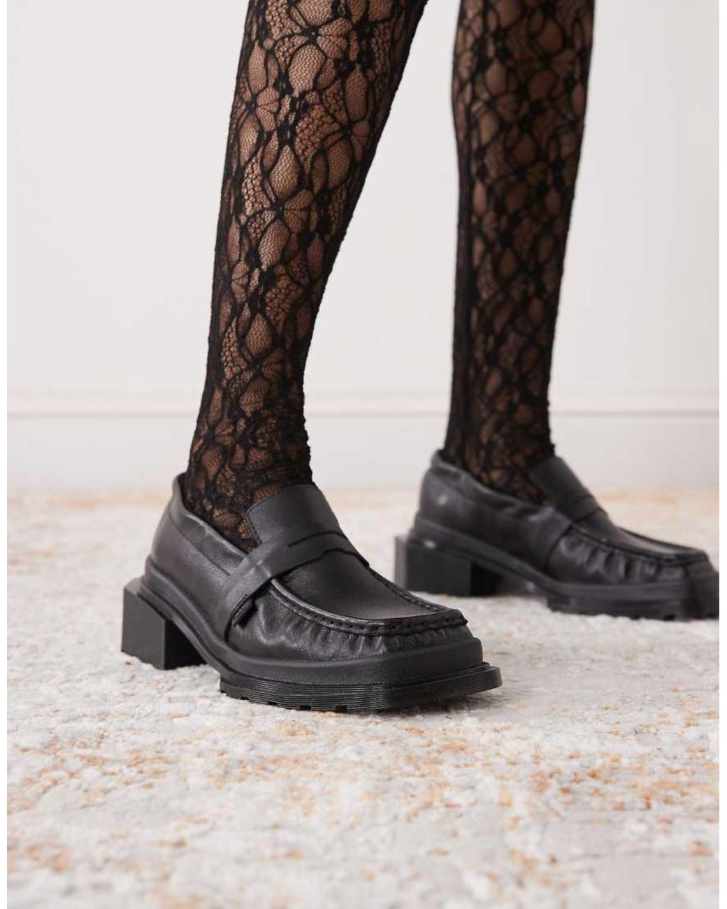 Dr. Martens Black Maybole Ruched Detail Loafers