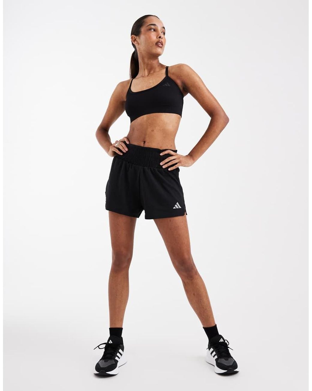 Adidas Originals Black Essentials Knit Light Support Sports Bra