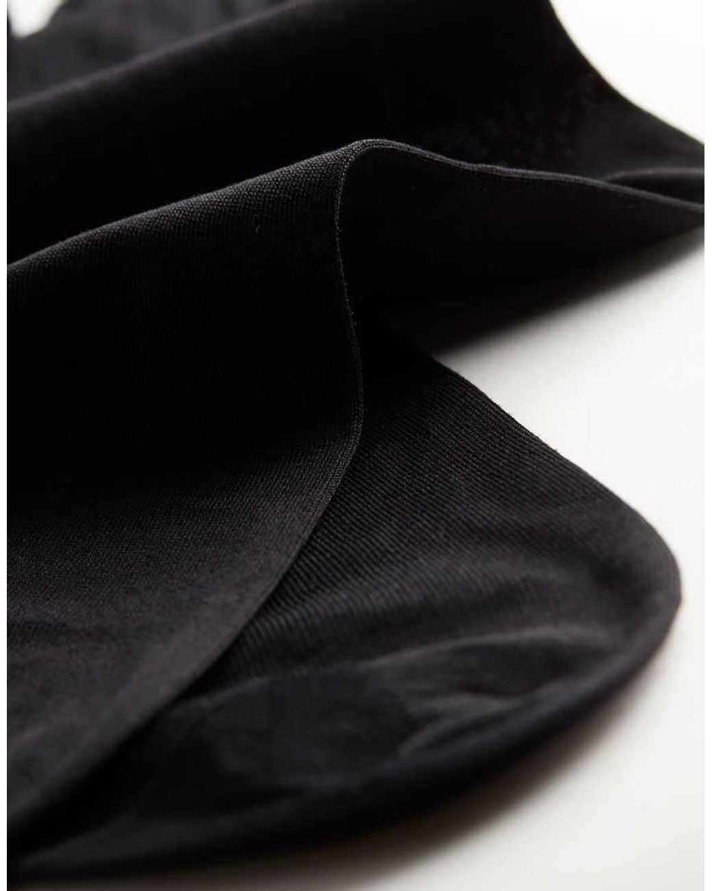 Intimissimi Black Short Sateen Cotton Lisle Socks for men