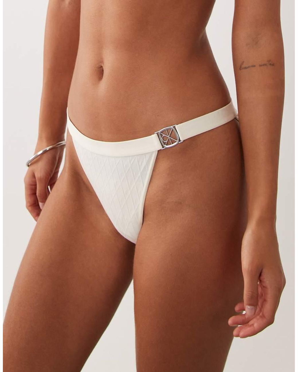 Calvin Klein Brown Embossed Emblem Bikini Briefs