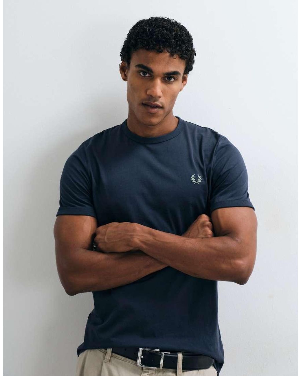 Fred Perry Blue Ringer T-Shirt for men