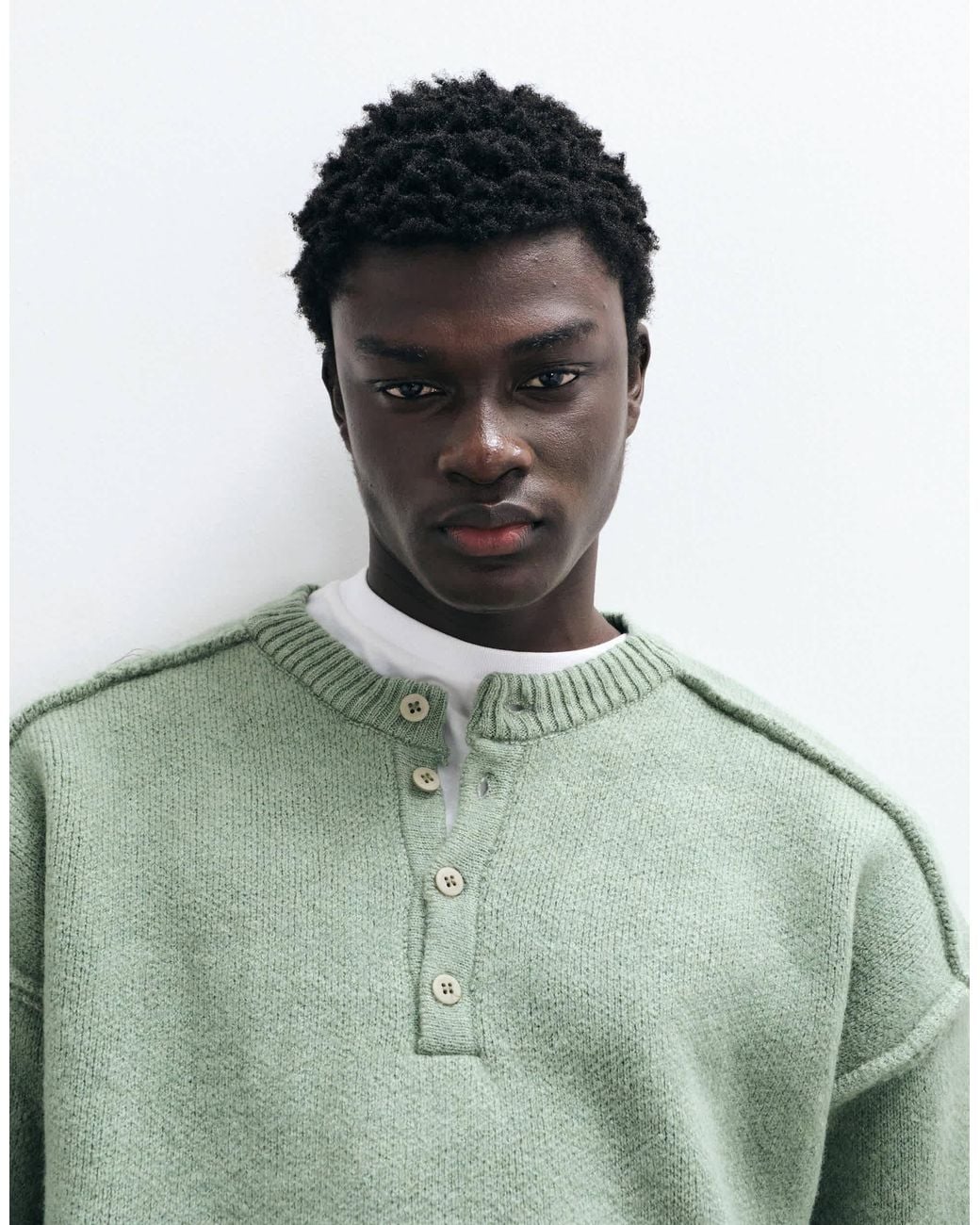 ASOS Oversize-henley-pullover in Green für Herren
