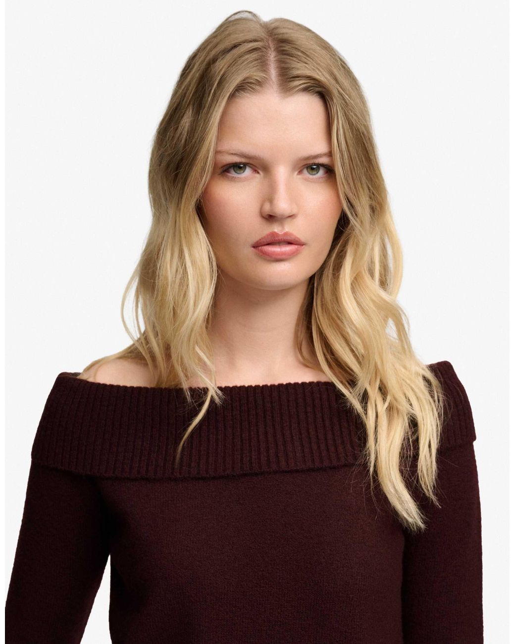 Superdry Red Bardot-strickpullover