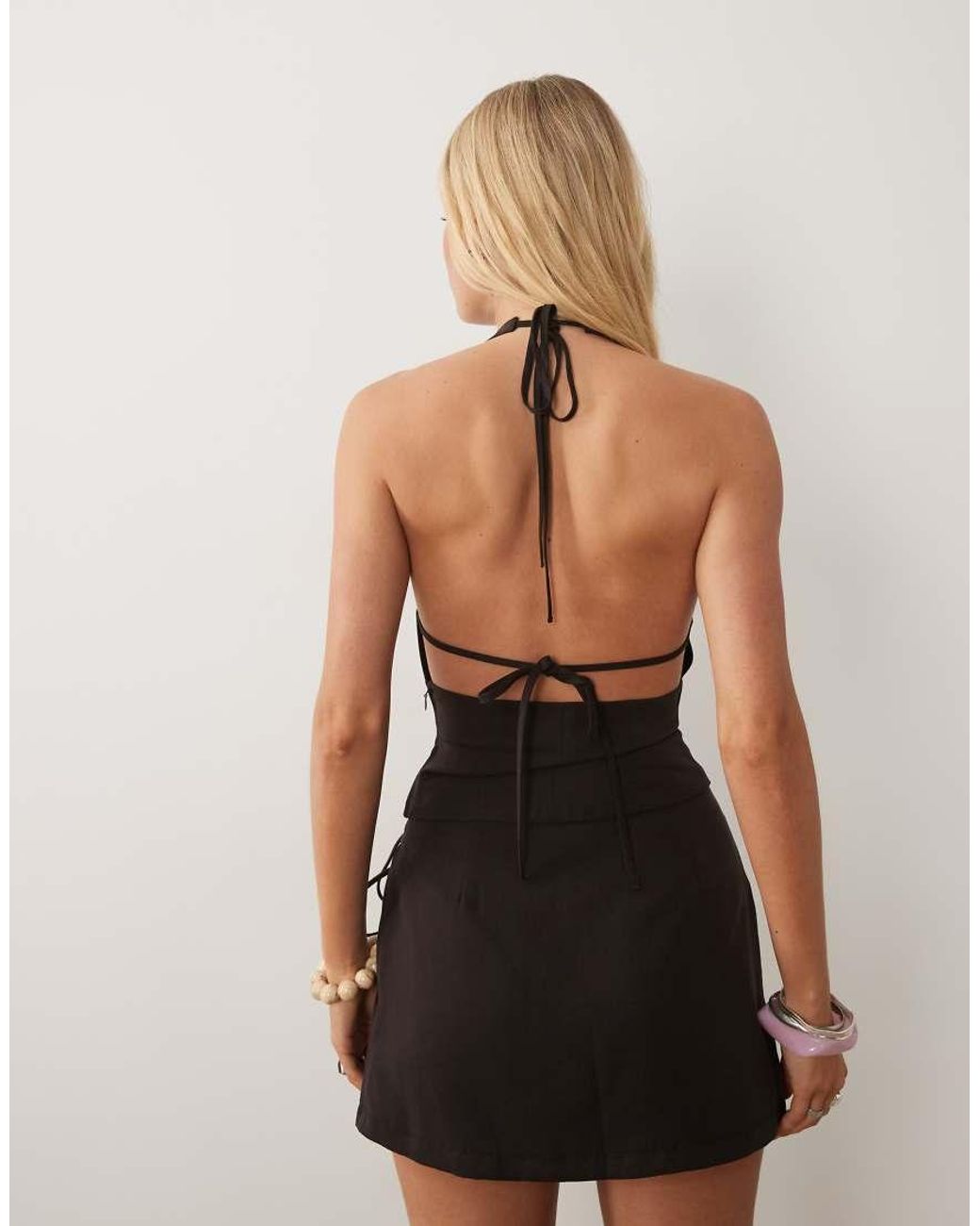 ASOS Black Tie Detail Halter Top
