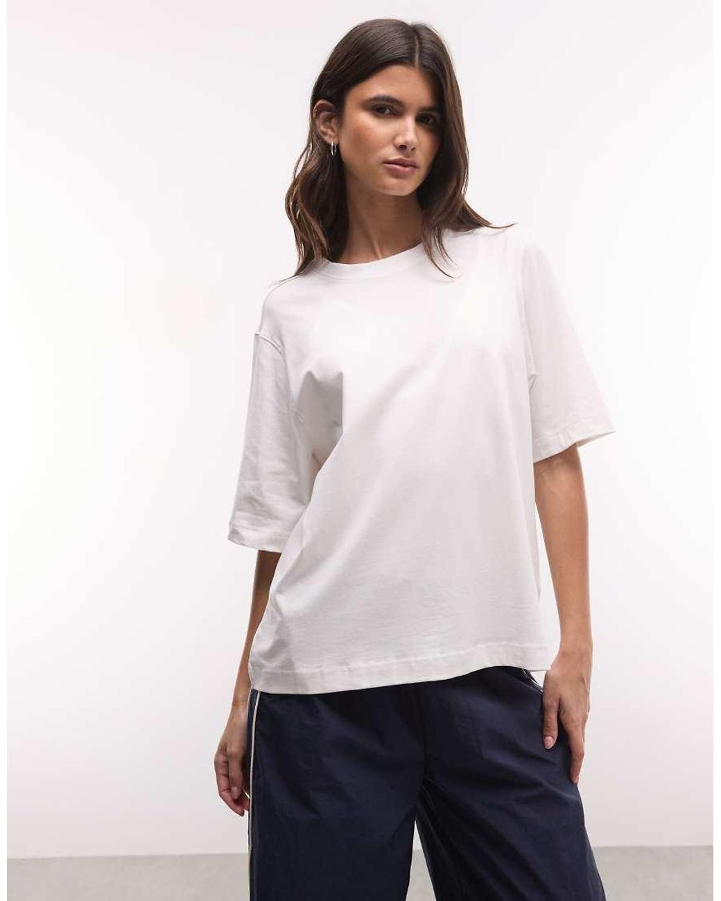 Weekday White Boxy Fit Oversized T-shirt