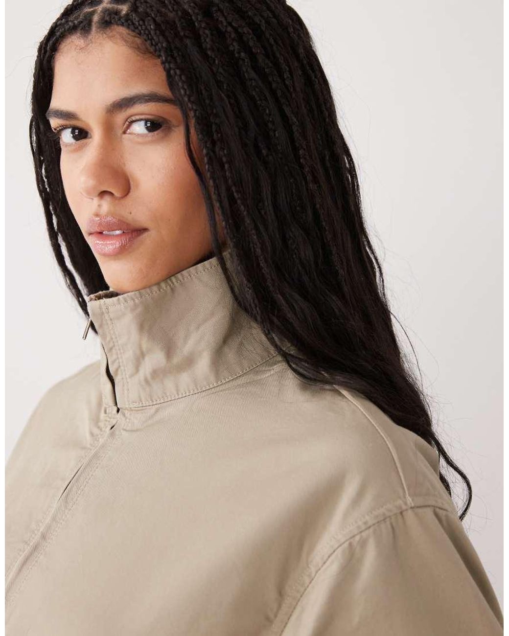 Weekday Natural Loose Funnel Neck Jacket