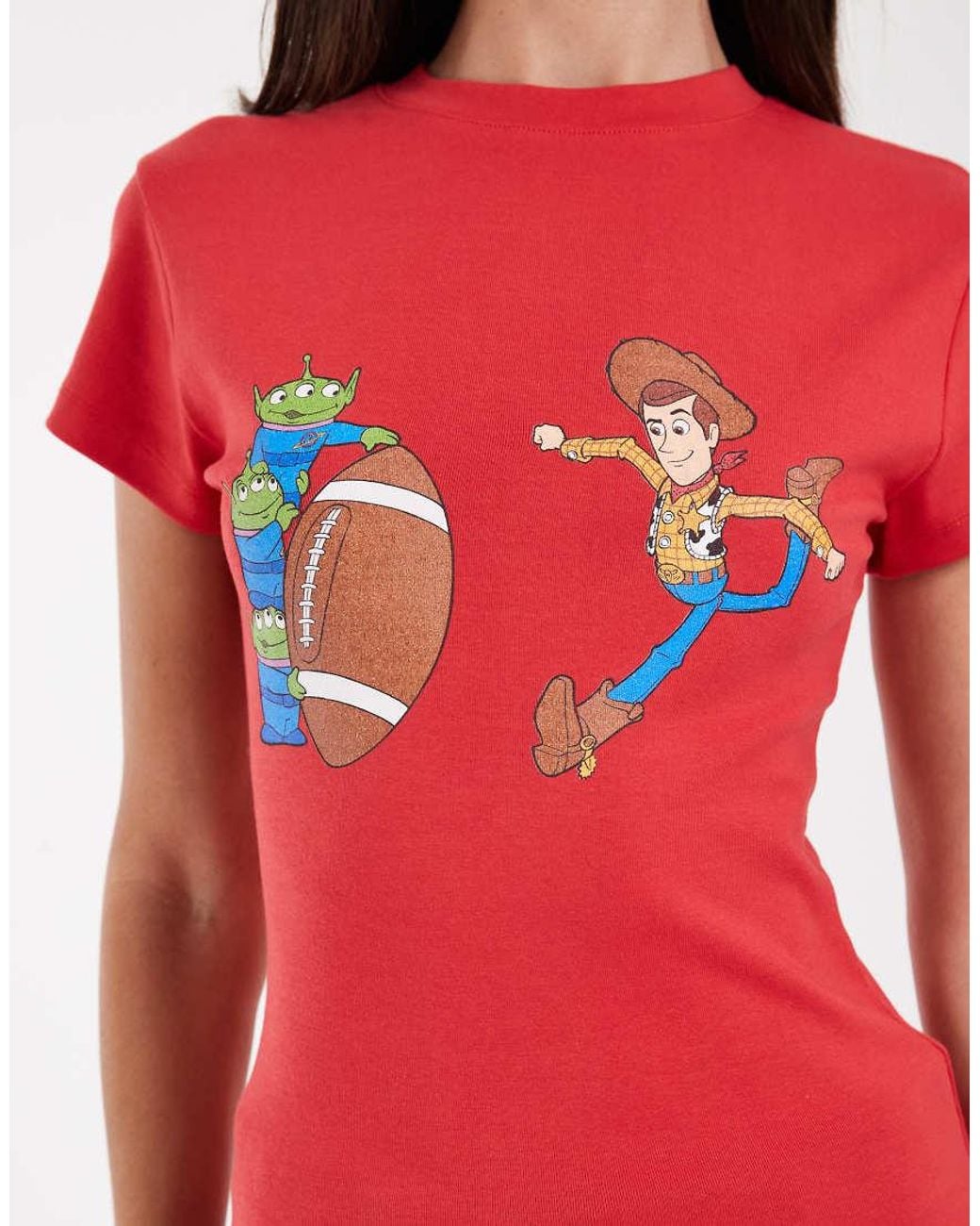 ASOS Red Disney Pixar Baby Tee With Toy Story Print
