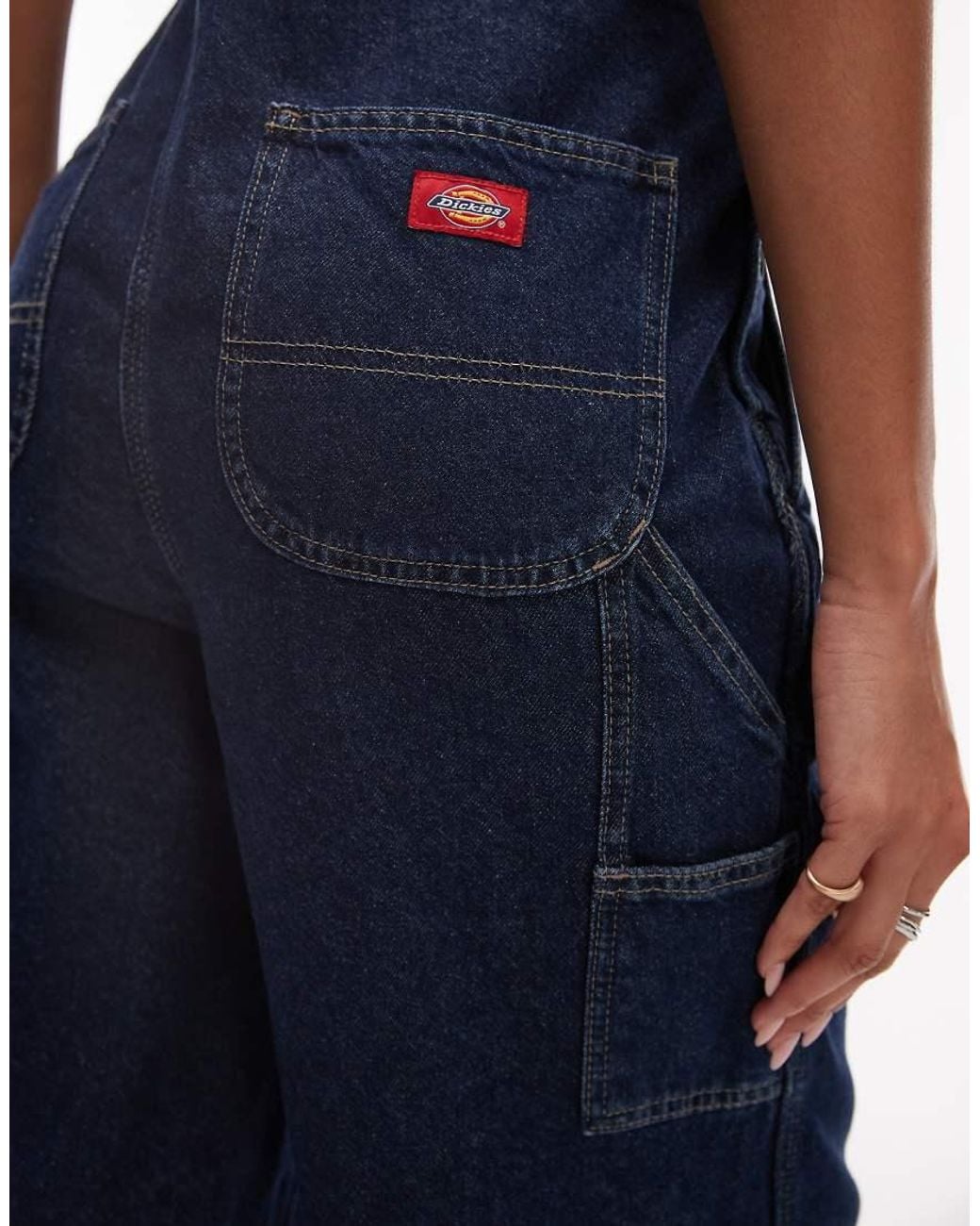 Dickies Blue Loose Denim Dungarees