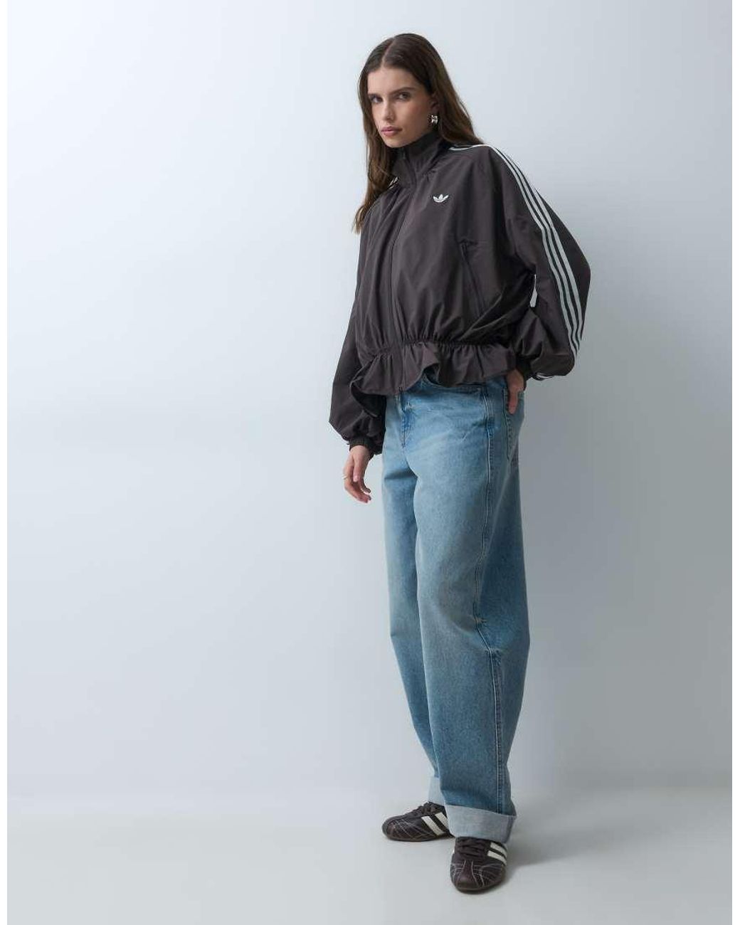 Adidas Originals Brown Firebird Blousy Oversized Track Top